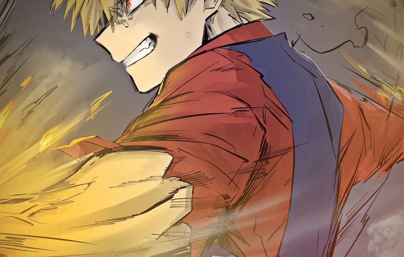 1332x850 Wallpaper guy, My Hero Academia, Boku No Hero Academy, Bakugou