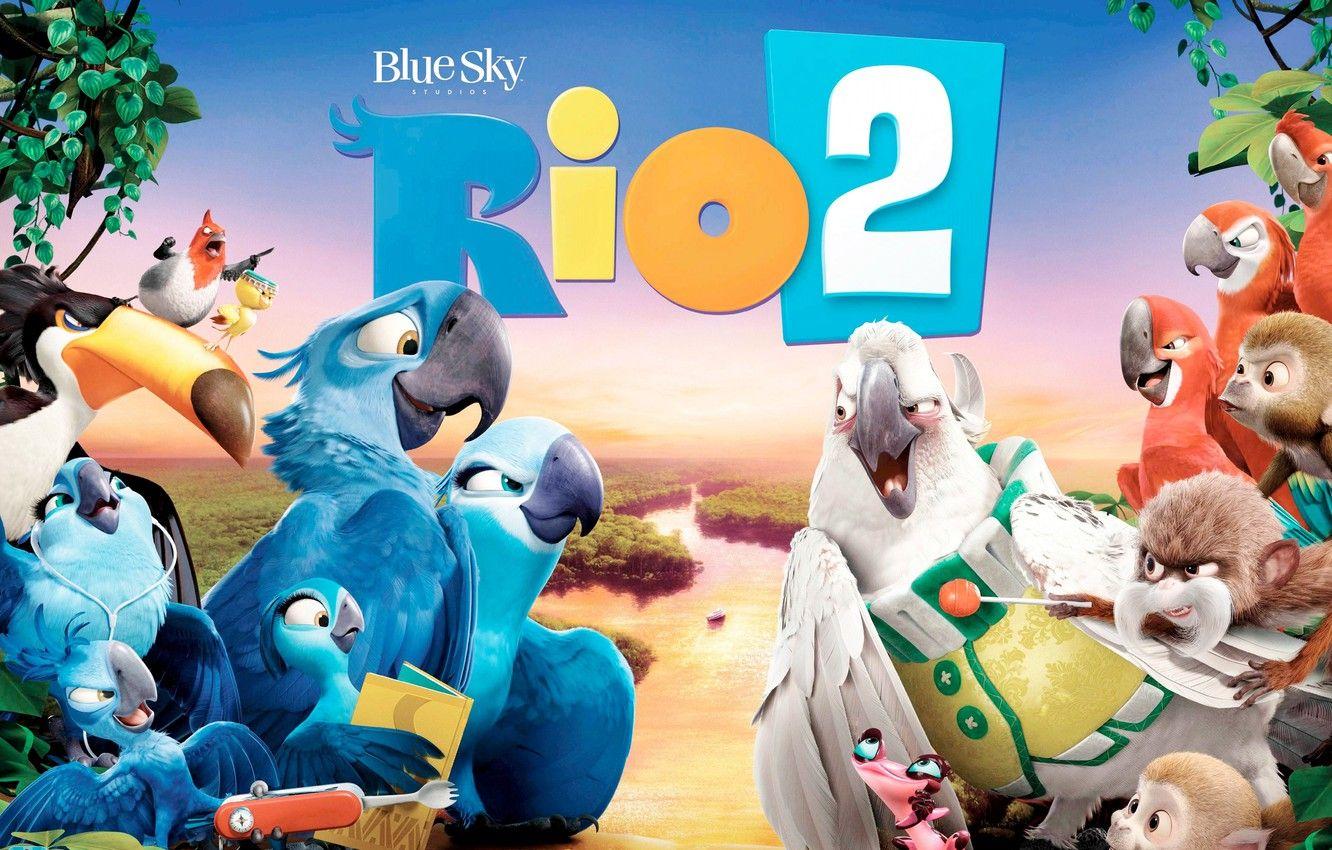 1332x850 Wallpaper Blue Sky, Cartoon, Comedy, Jewel, Rio Darling
