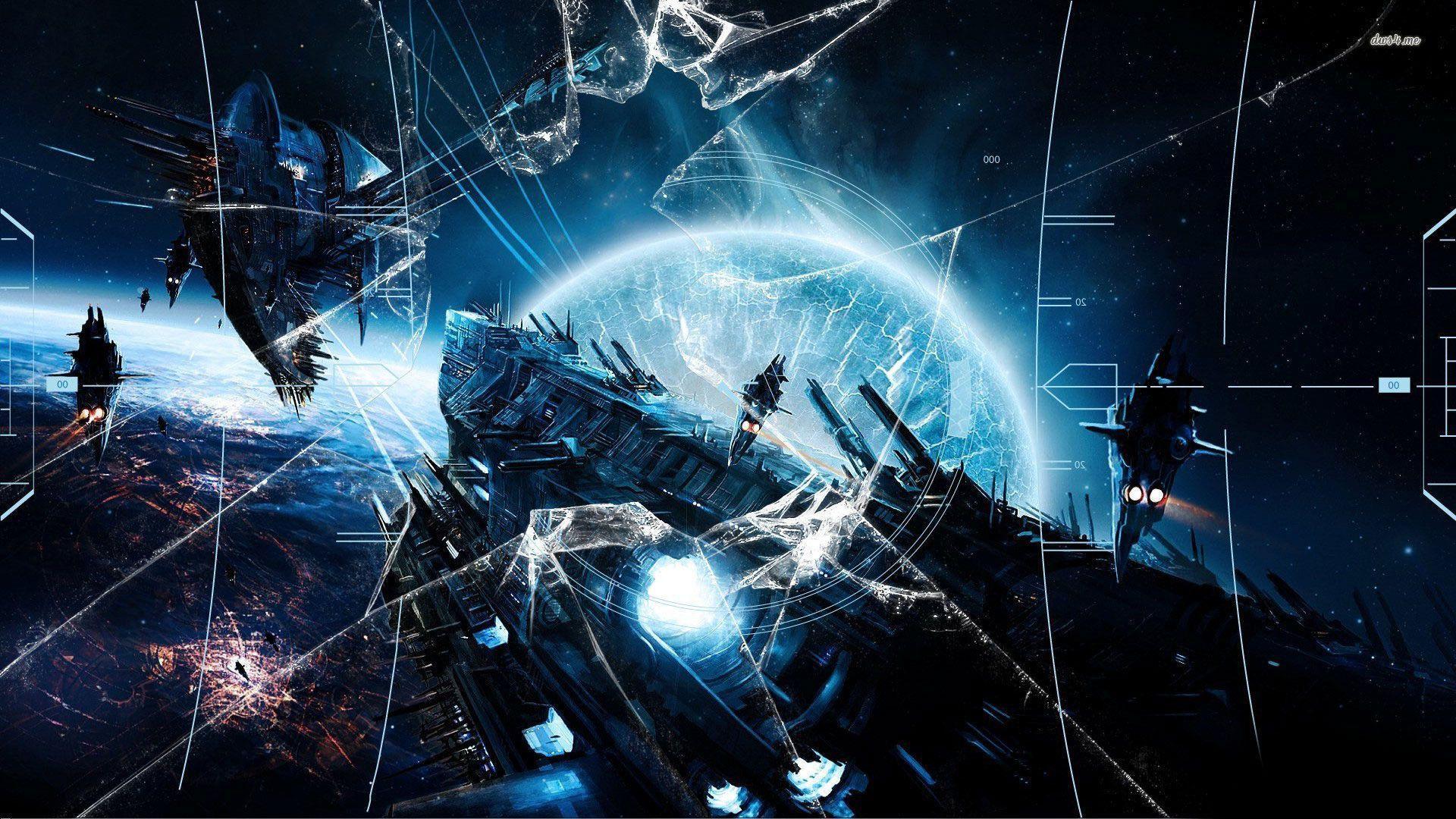 1920x1080 Space War Wallpaper