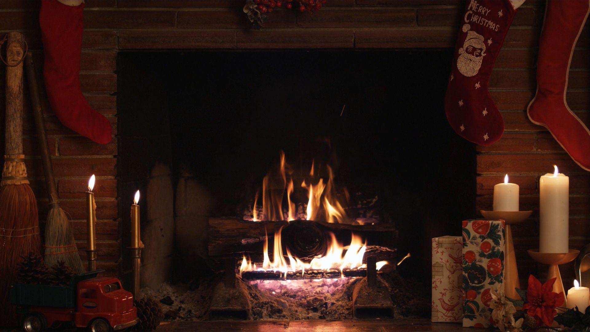 1920x1080 Dark Christmas Fireplace Dollhouse Fireplace Yule Log