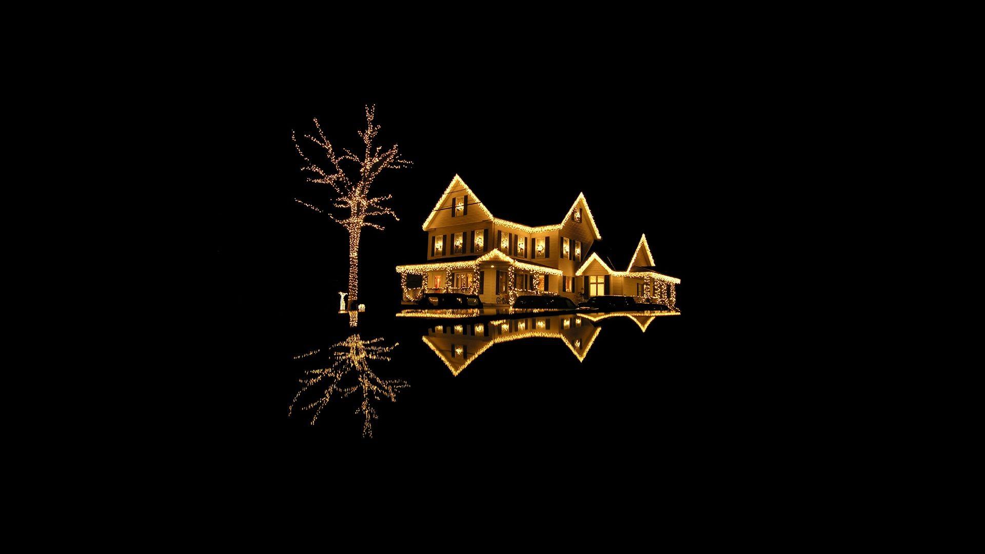 1920x1080 Christmas lights desktop PC and Mac wallpaper