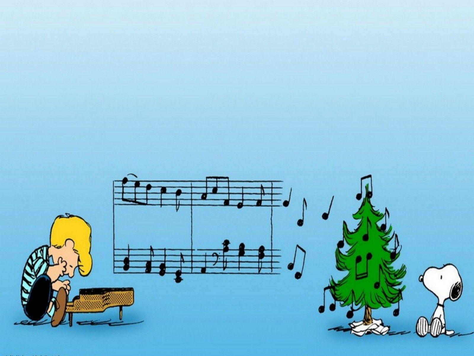 1600x1200 Peanuts Gang Christmas Wallpaper