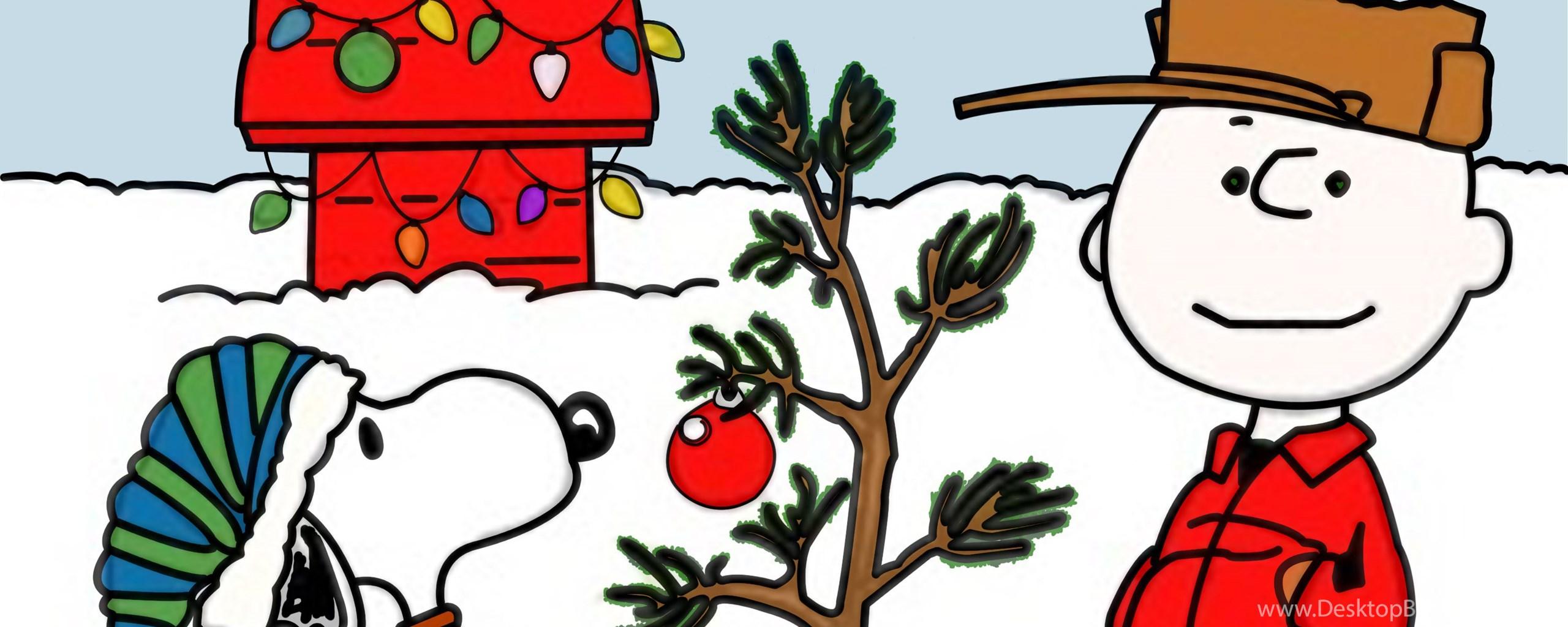 2560x1024 Snoopy Christmas Wallpaper Widescreen