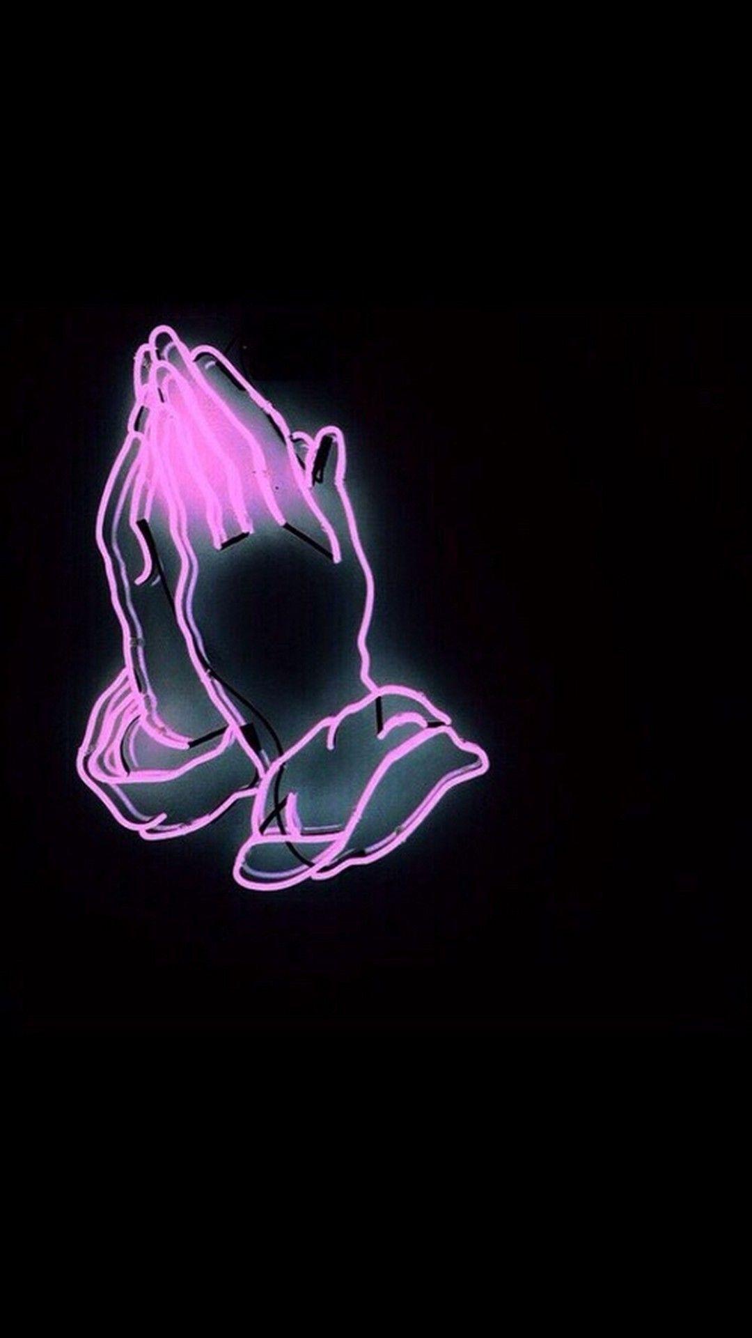 1080x1920 Praying Hands Black Background Wallpaper