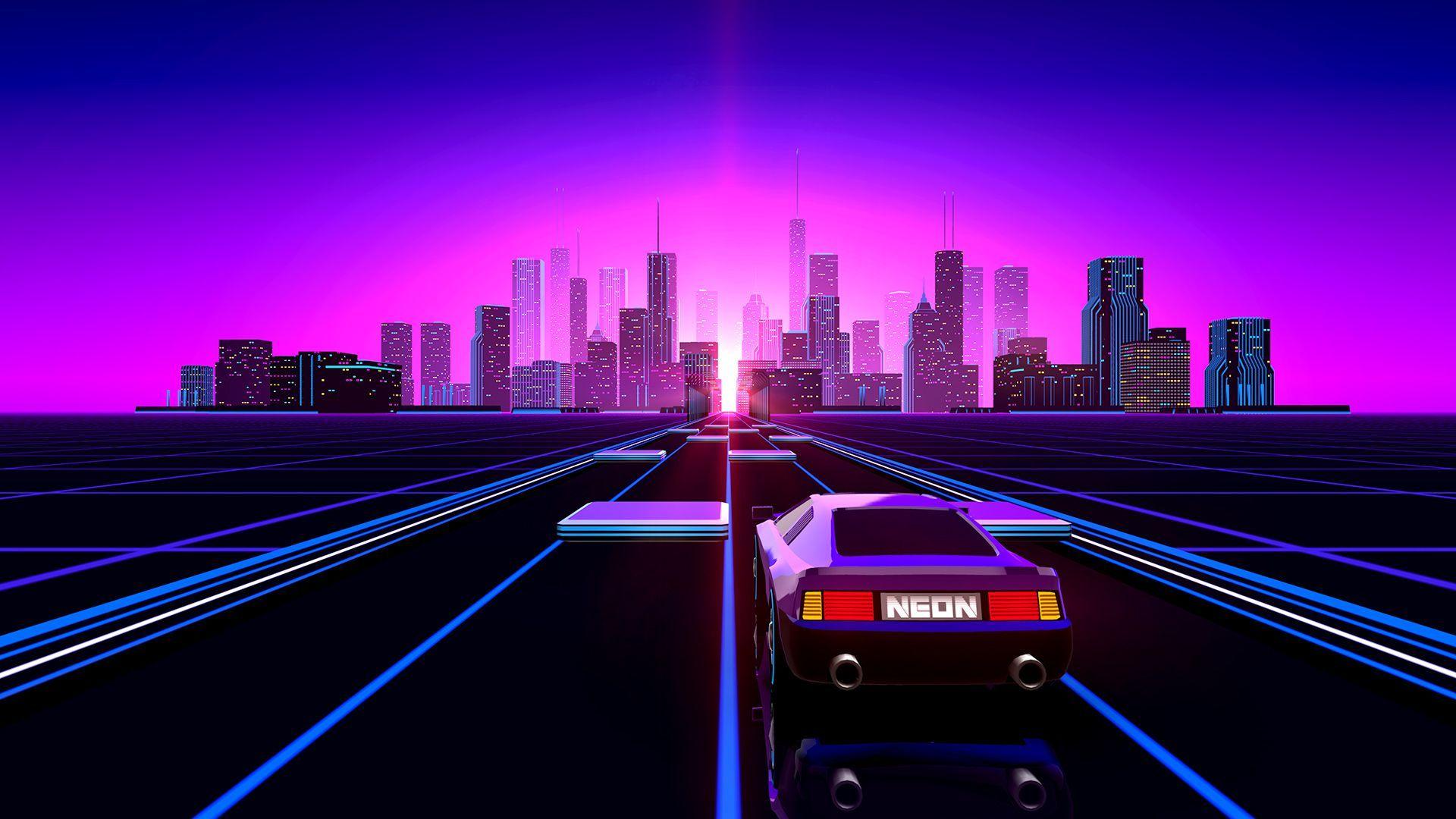 80s Neon Road Wallpapers - Top Free 80s Neon Road Backgrounds -  WallpaperAccess