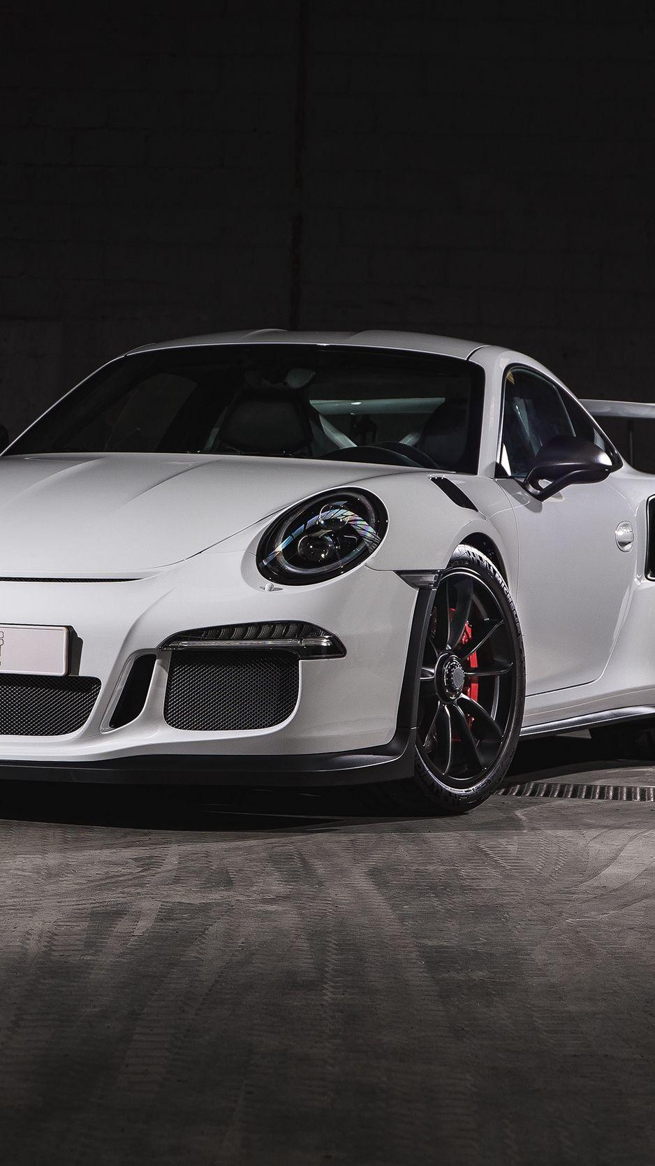 938x1668 Download wallpaper 938x1668 porsche, gt white, front view