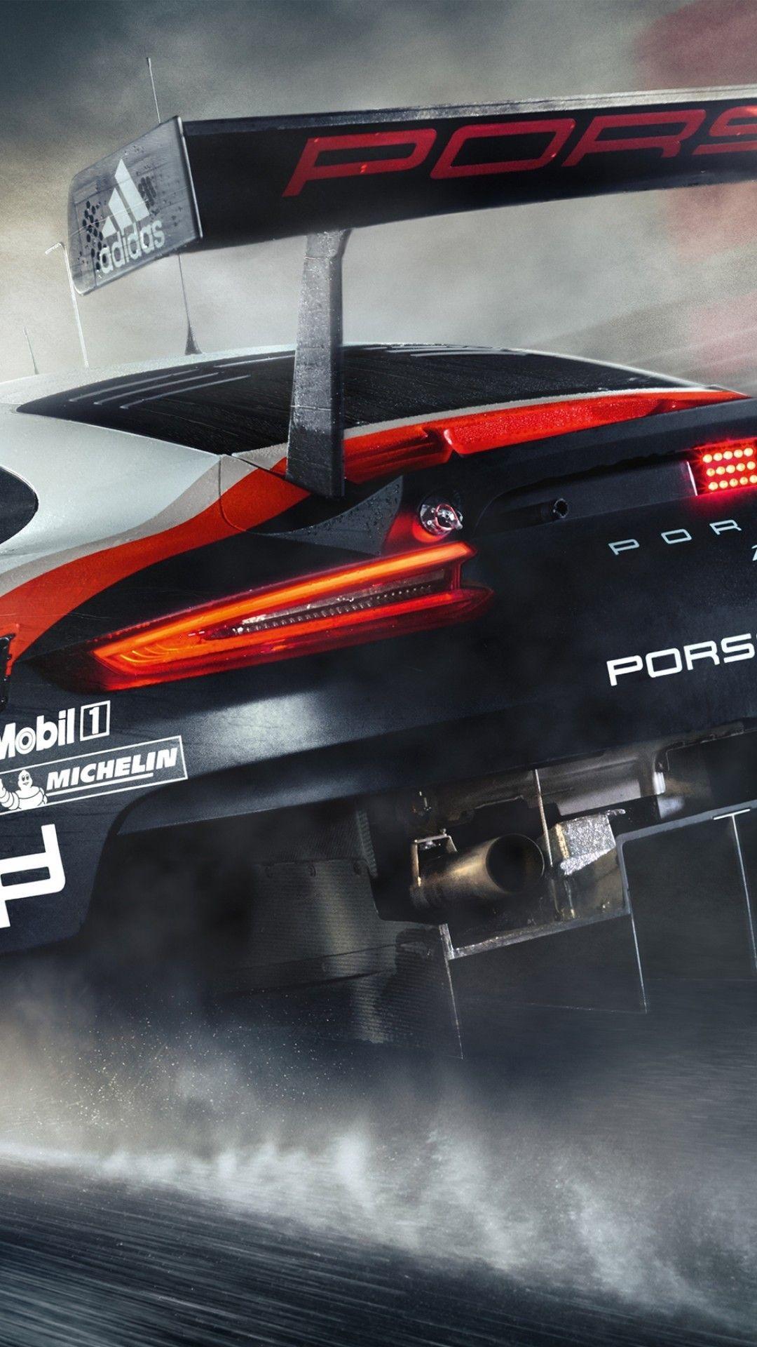 1080x1920 Download 1080x1920 Porsche 911 Rsr, Racing, Cars, Back View