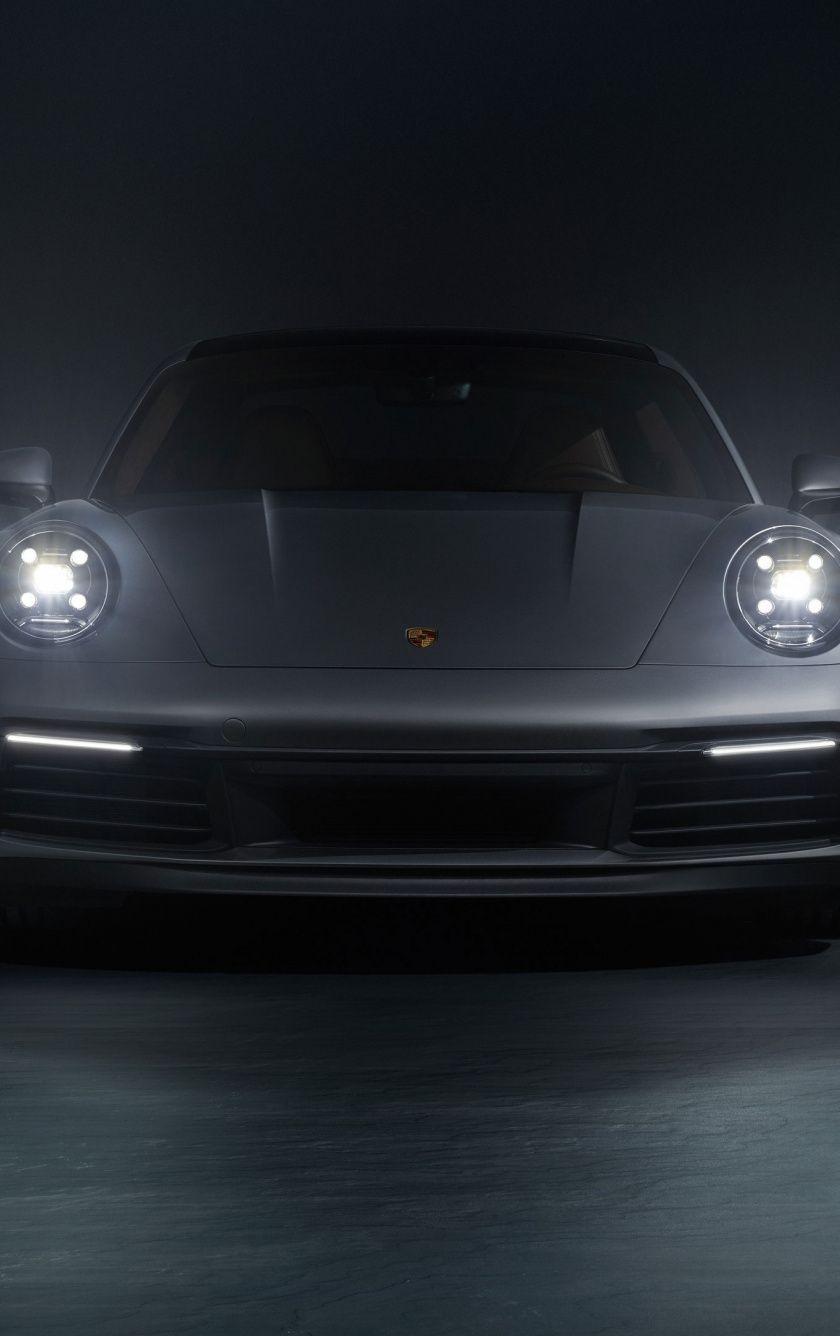 840x1336 Download Porsche 911 Carrera S, headlight, 2019 wallpaper