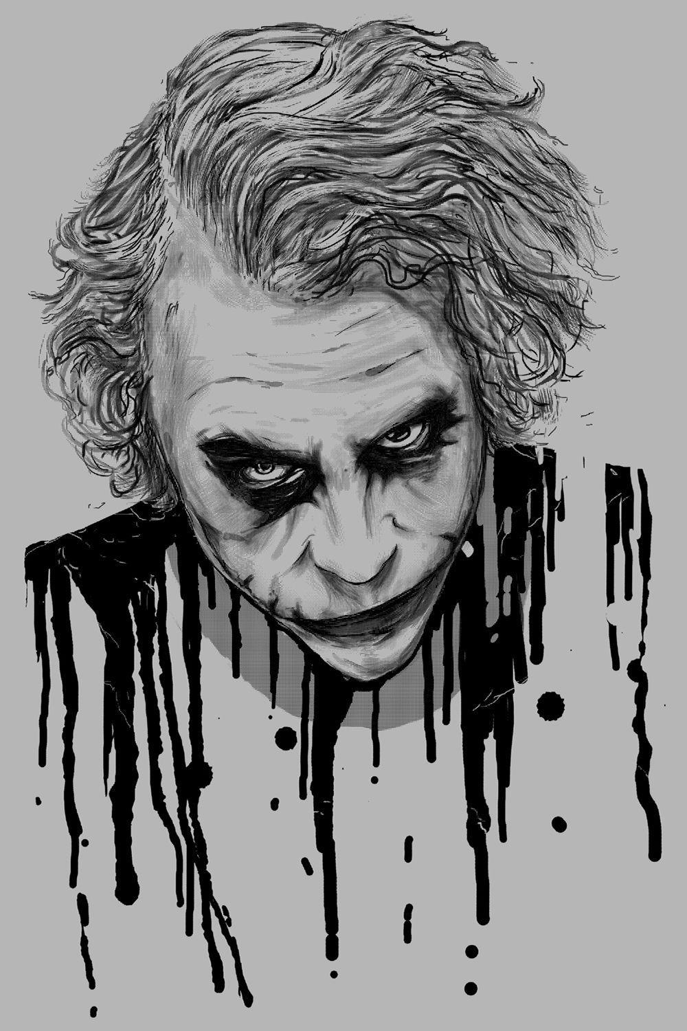 Joker Face Drawing Best  Drawing Skill