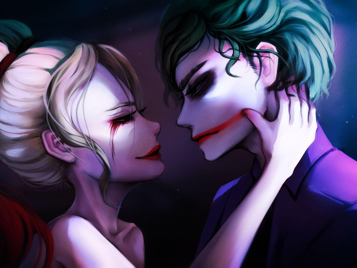 1400x1050 Download 1400x1050 wallpaper harley quinn, joker, villain, love