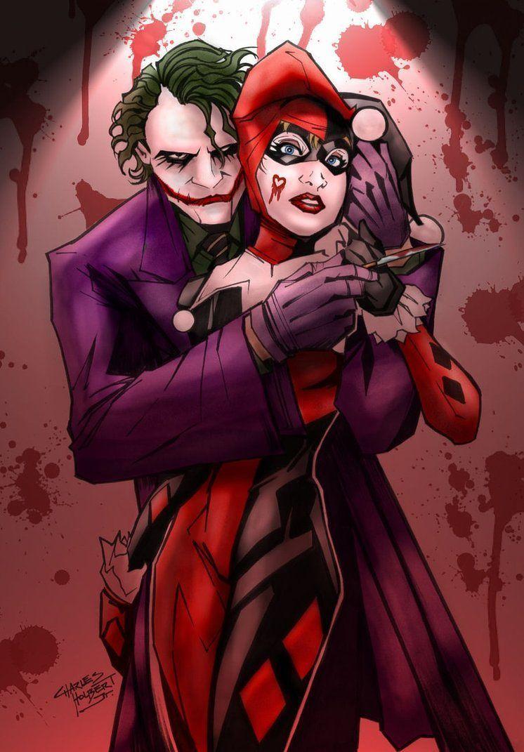 746x1071 Harley Quinn And Joker HD Wallpaper