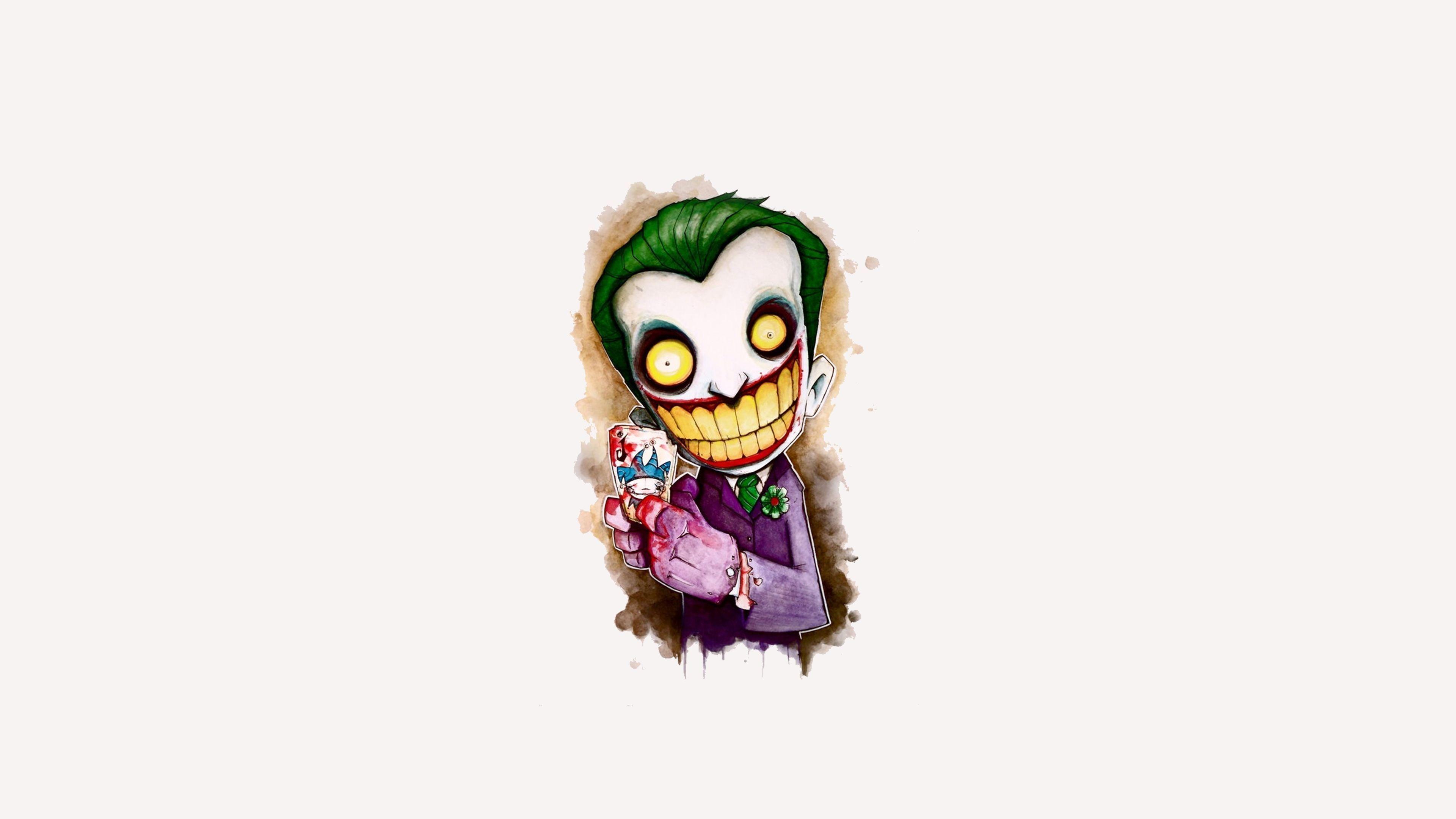 3840x2160 Joker Cartoon Tác phẩm nghệ thuật 4k, Nghệ sĩ HD, Hình nền 4k - Joker Cute