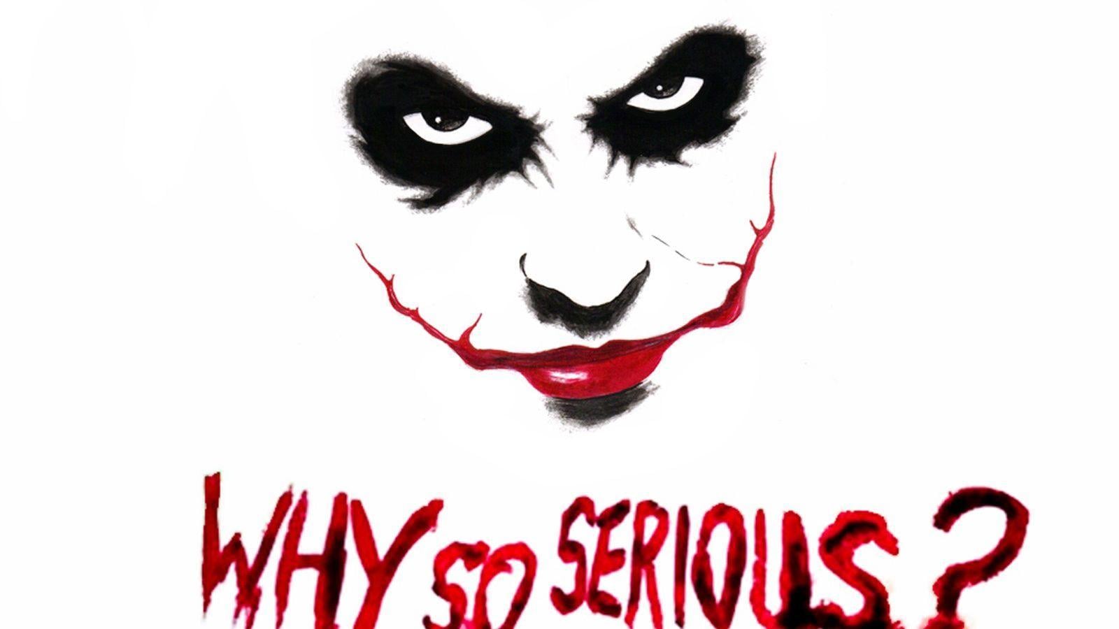 1600x900 Why So Serious Joker Drawing