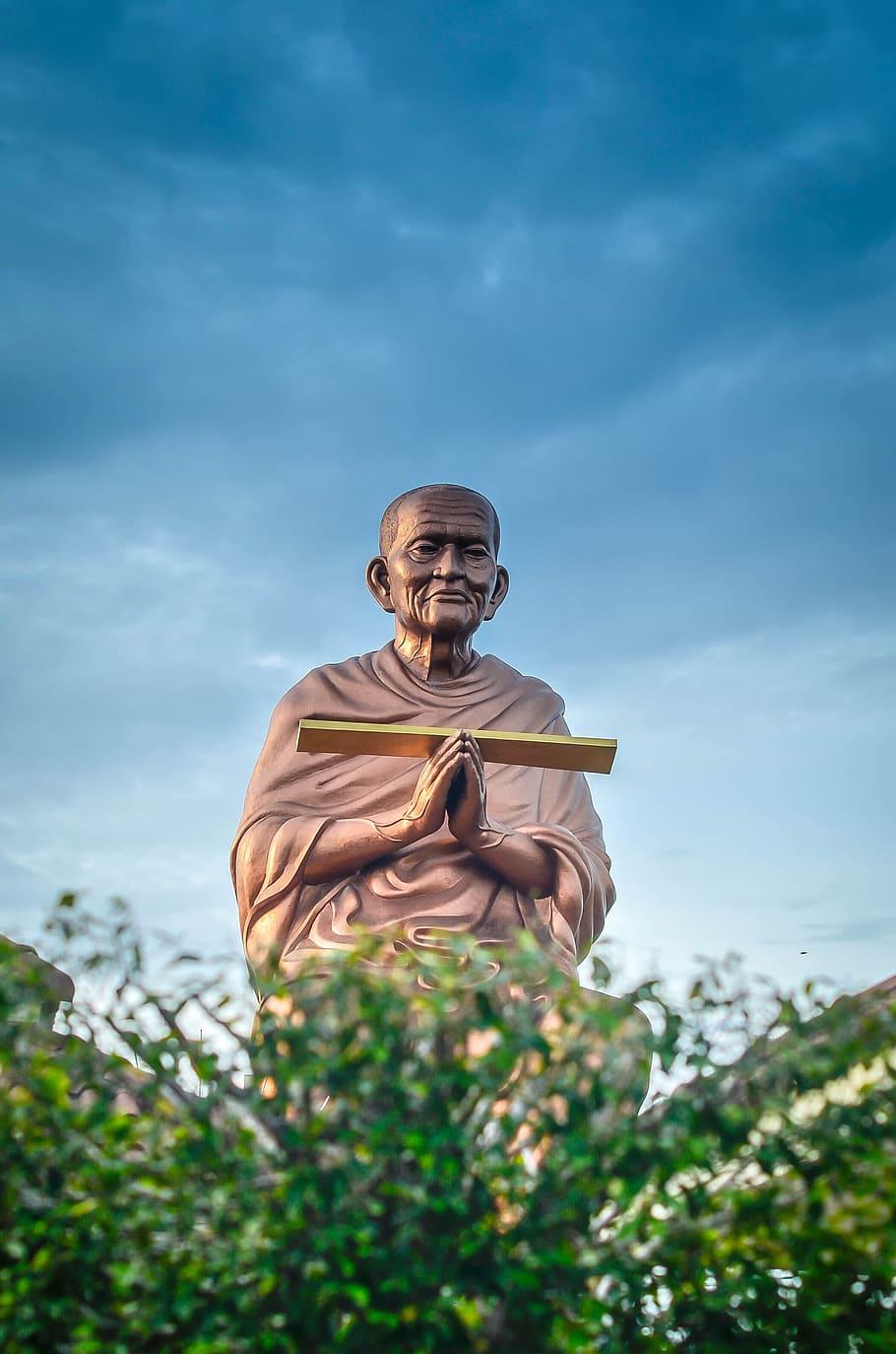 910x1374 HD wallpaper: Thai monk in Ayudhaya, Thailand, buddhism, culture, traditional