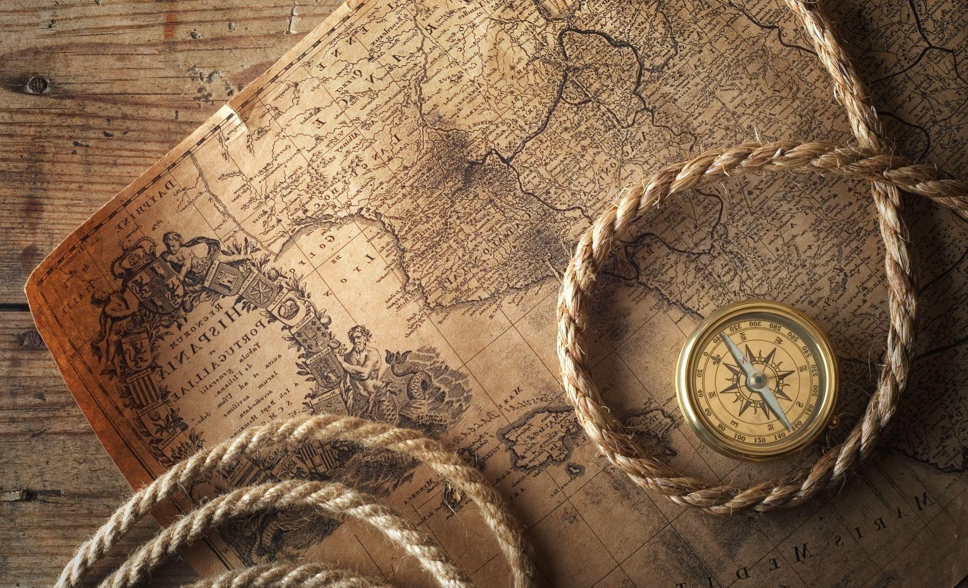 1920x1166 Compass map rope desktop