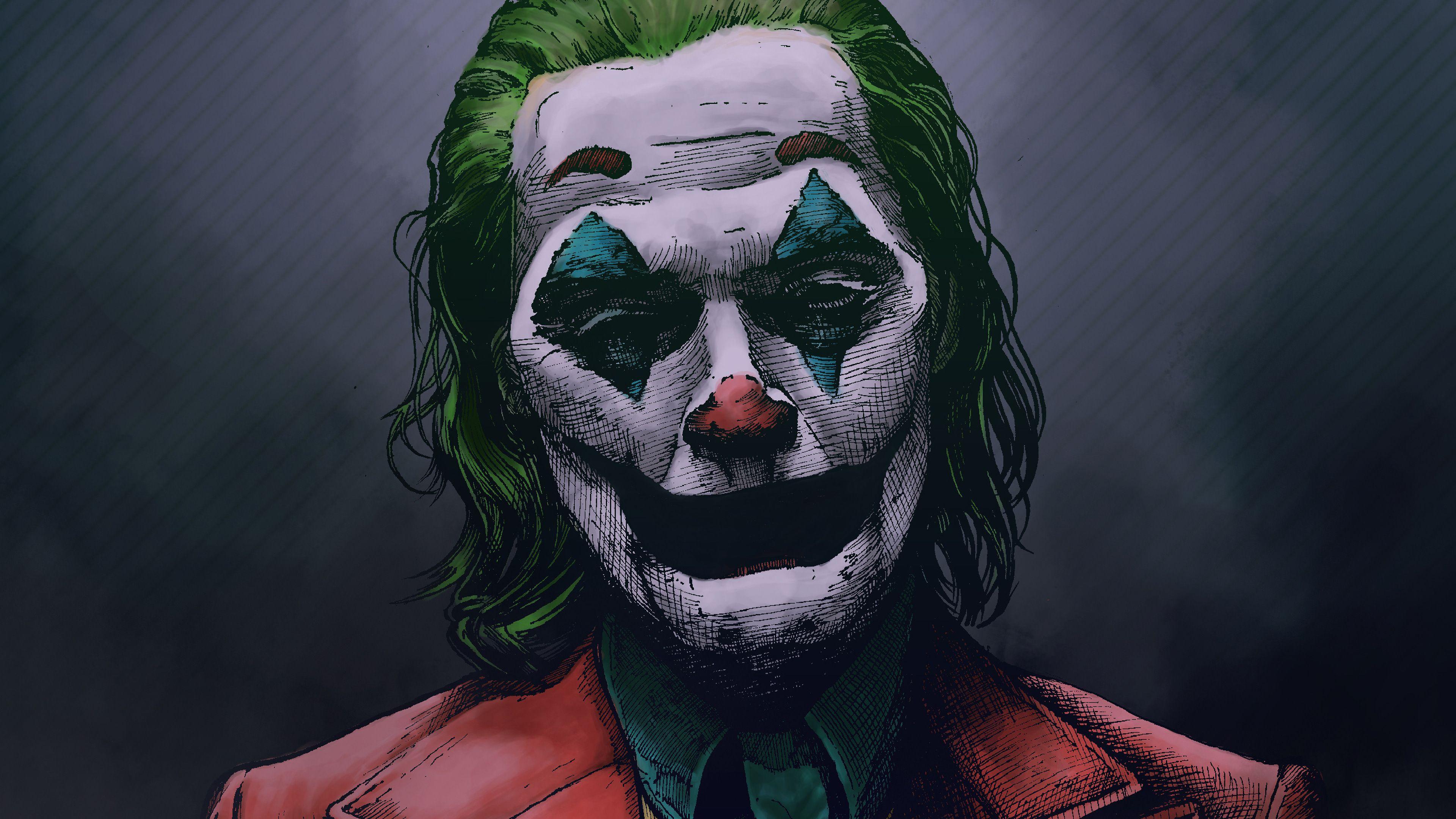 3840x2160 Tải xuống miễn phí Joker 2019 Joaquin Phoenix Art Hình nền 4K 3127
