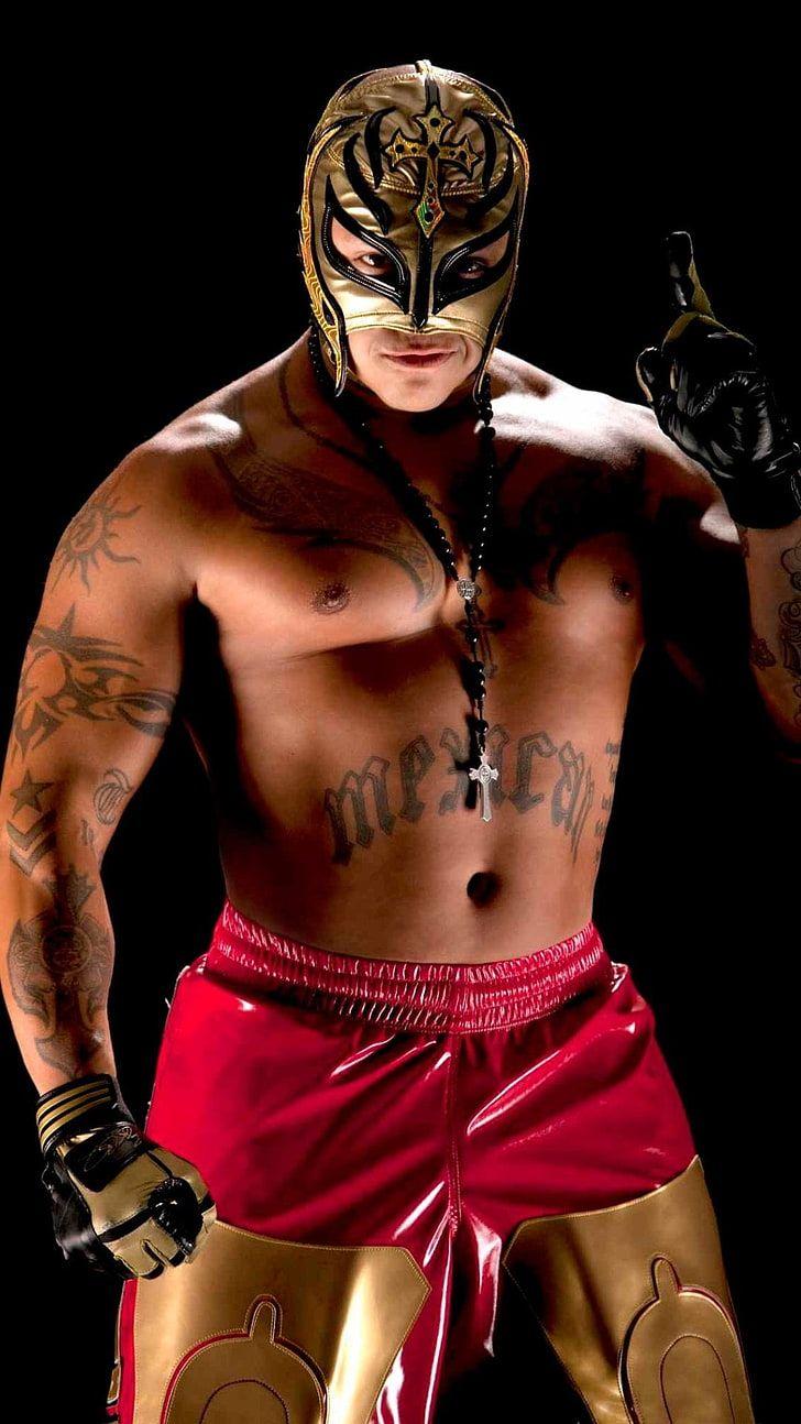 728x1294 HD wallpaper: Rey Mysterio, WWE, wrestler, black background