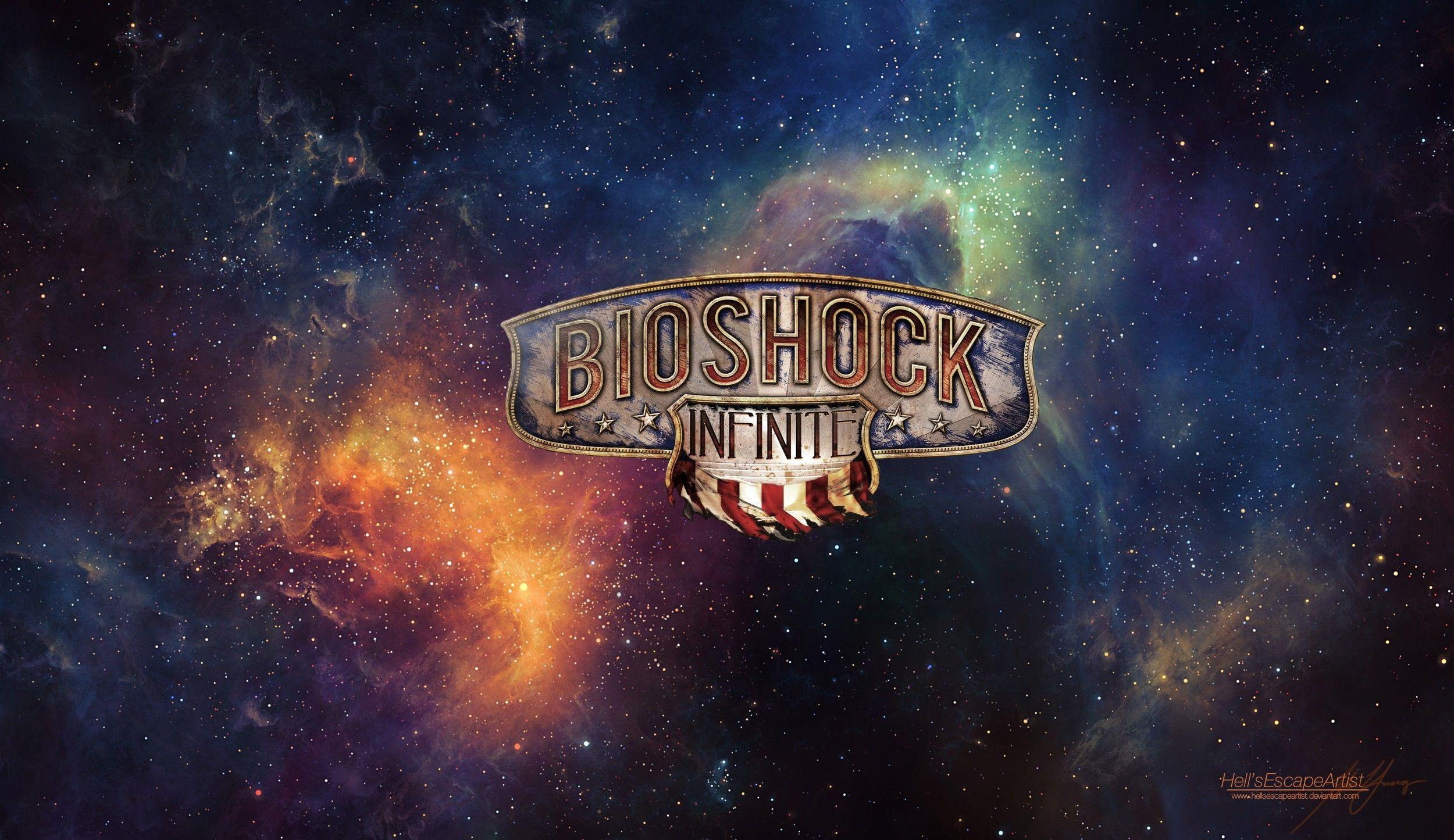 2500x1445 BioShock, BioShock Infinite, Booker DeWitt, Space, Artwork, Video