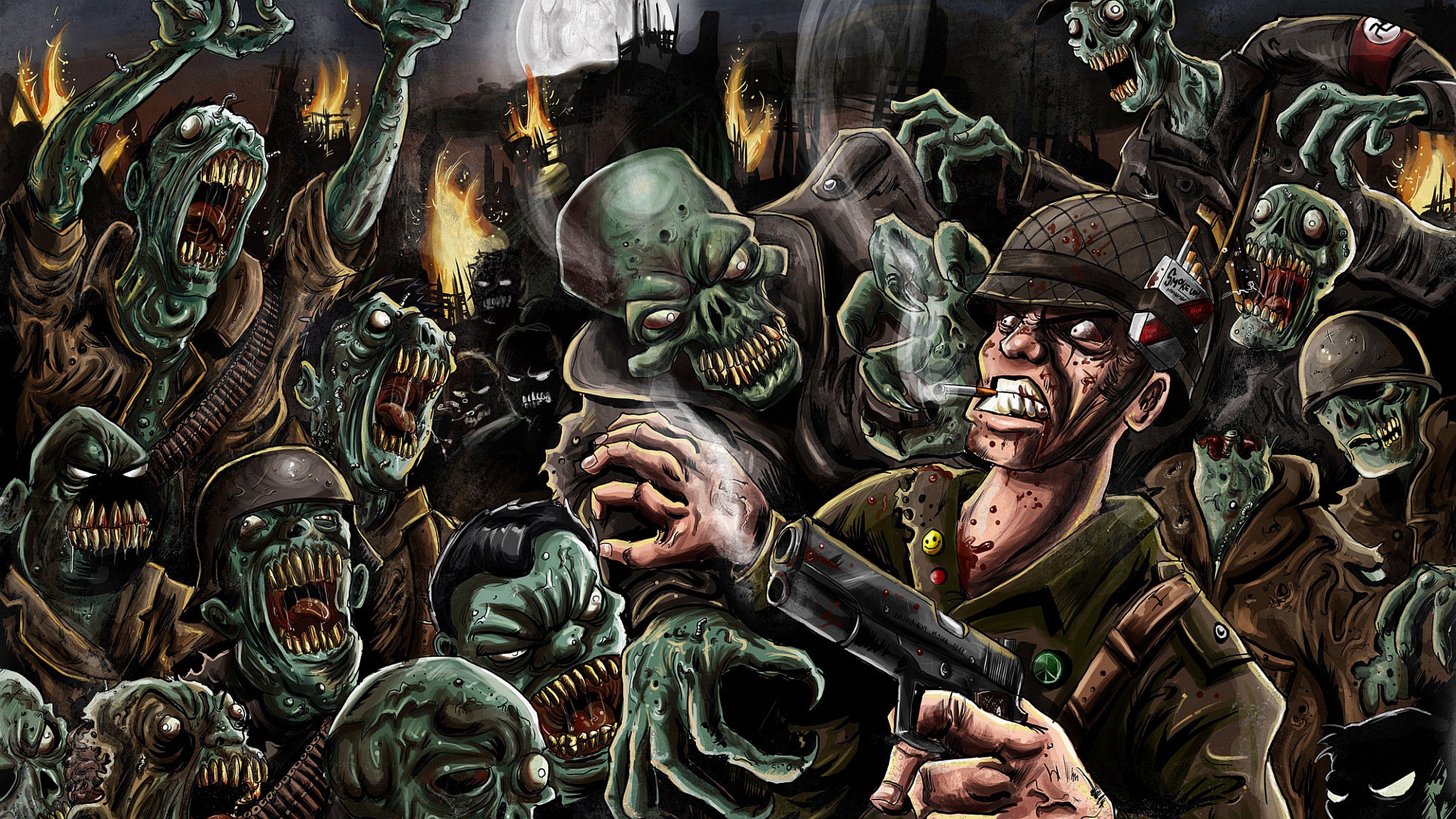 3840x2160 Wallpaper For > Zombie Wallpaper HD Zombies