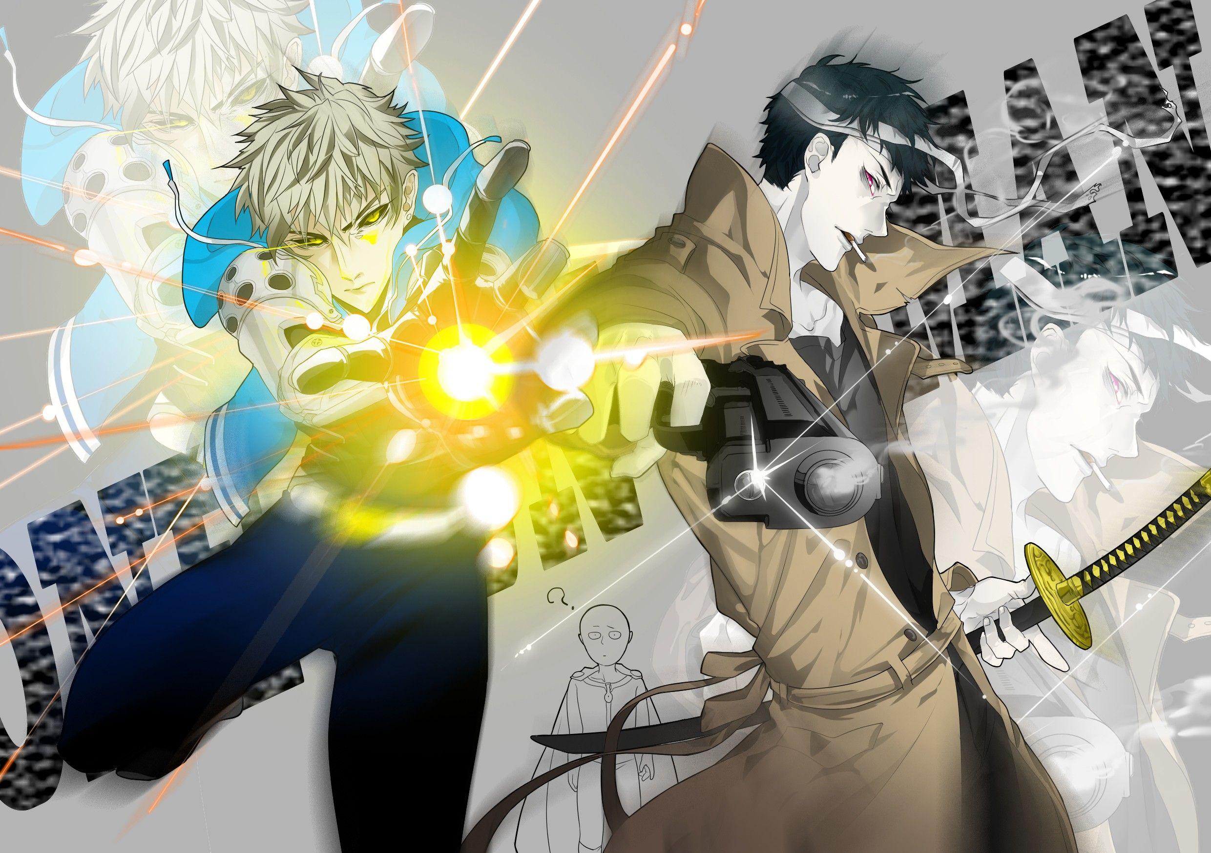 2480x1748 One Punch Man, Saitama, Genos, Anime, Zombie Man Wallpaper HD