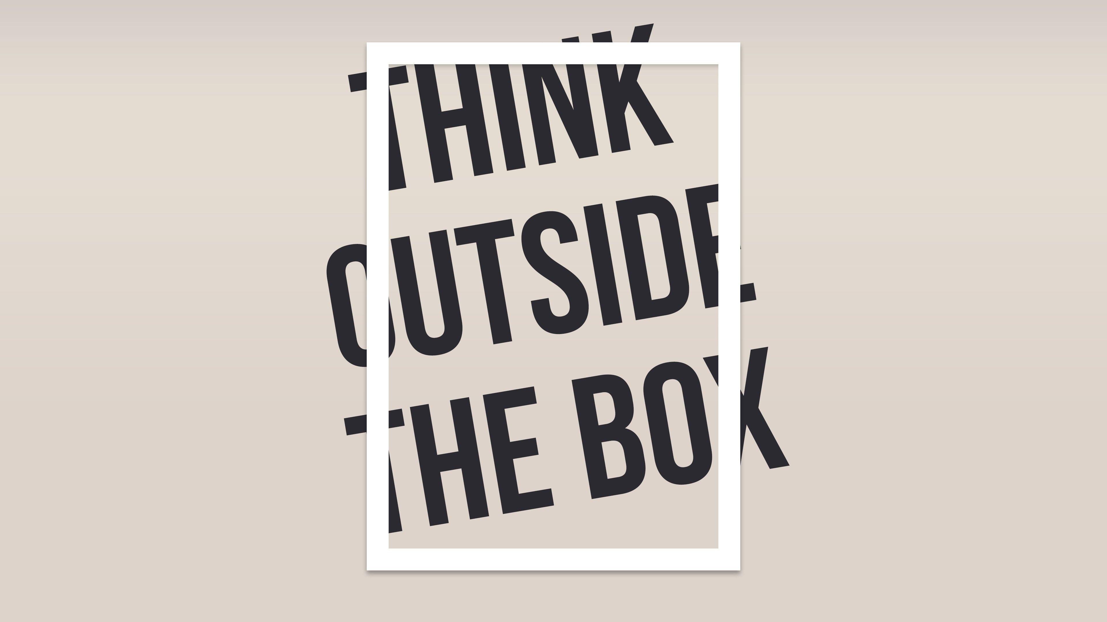 3840x2160 Think Outside The Box Wallpaper, HD Inspirational & Quotes 4K
