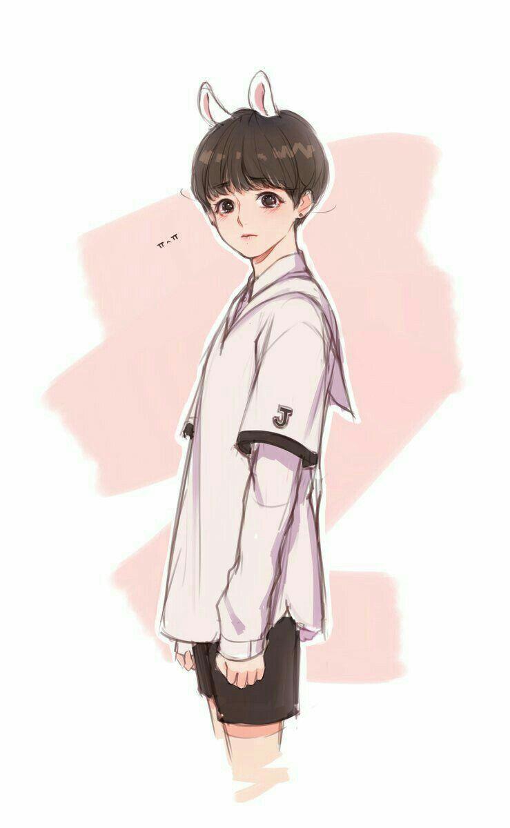 739x1200 BTS Cartoon Wallpaper