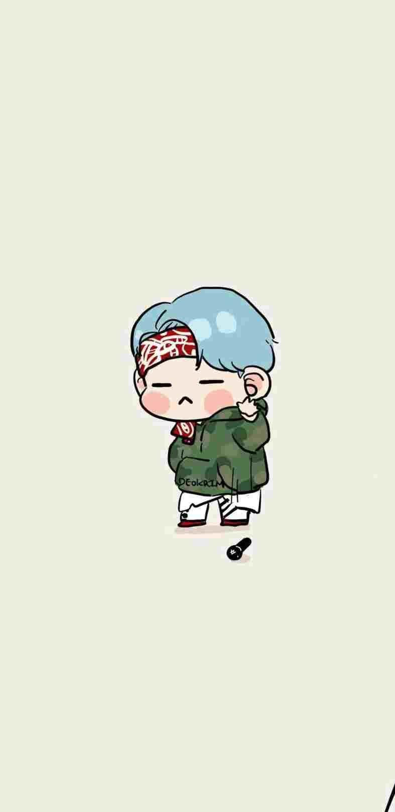 787x1617 Bts Cute Chibi Wallpaper