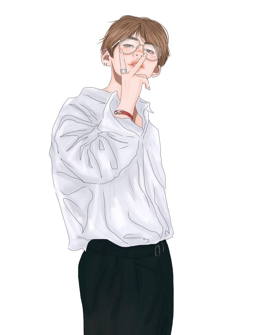 984x1280 kimtaehyung #taehyung #v #bts. Ilustrasi komik, Gambar anime