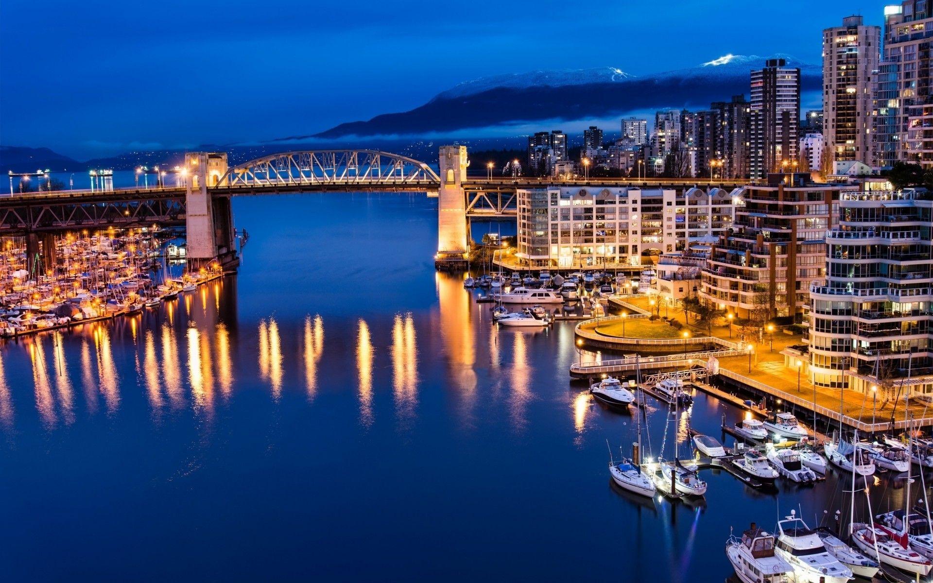 1920x1200 Vancouver Canada Night View
