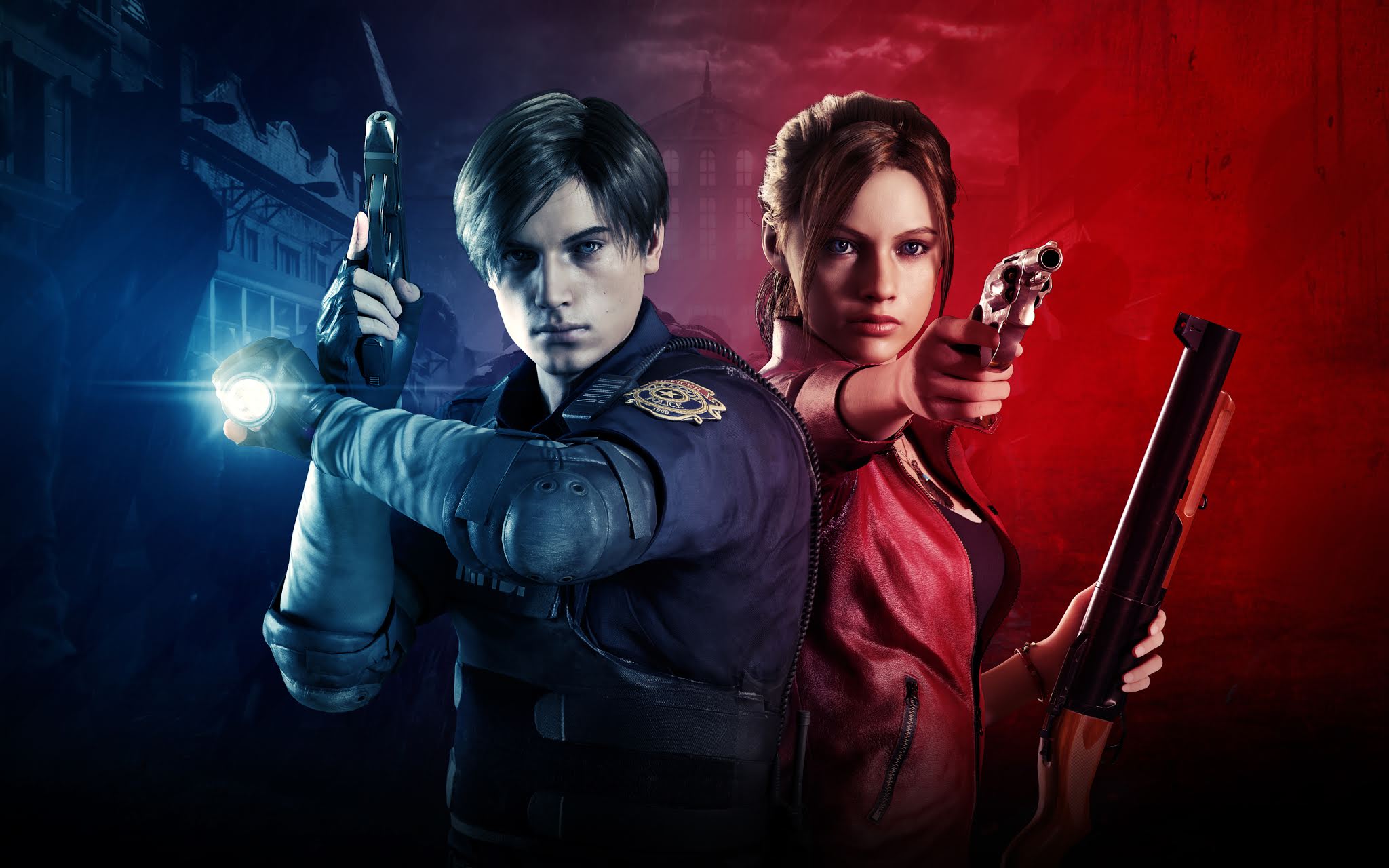 2048x1280 Claire Redfield Leon Resident Evil 2 Wallpaper