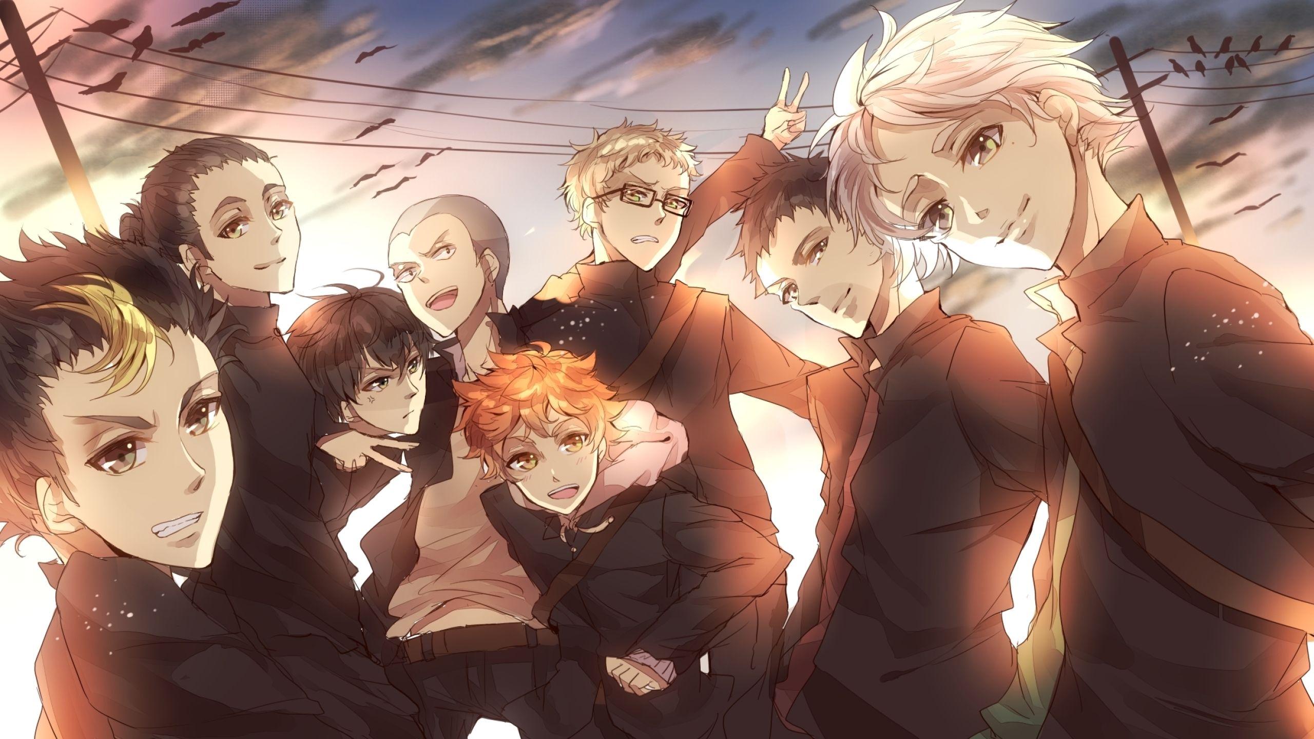 2560x1440 haikyuu, tobio kageyama, shouyou hinata 1440P Nghị quyết