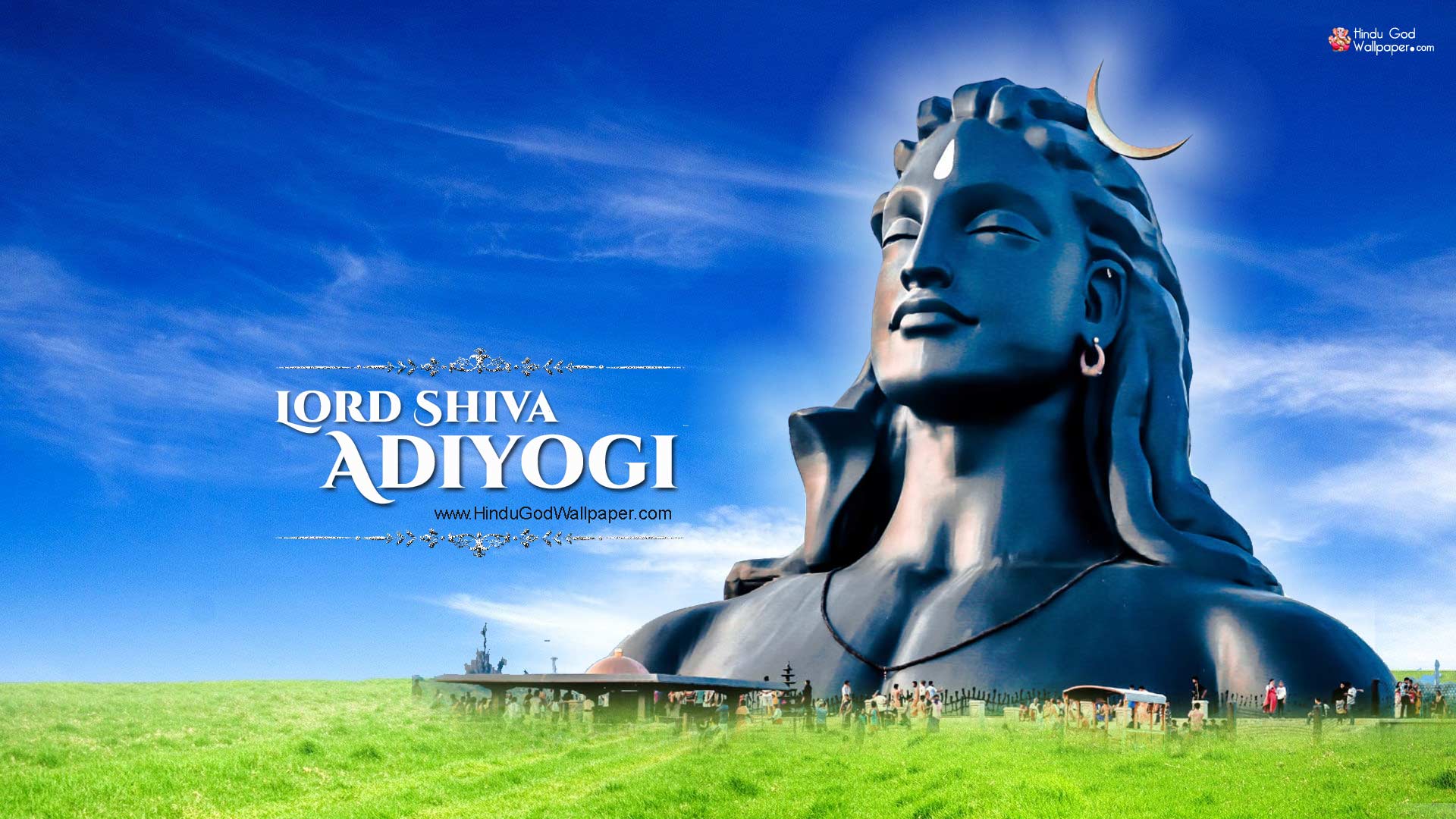Hình nền HD 1920x1080 1080p Adiyogi.  Hình nền tượng Chúa Shiva