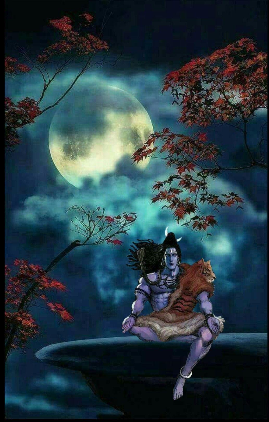 1033x1616 Chúa Shiva trong vai adiyogi trong bức tranh nghệ thuật sáng tạo.  Rudra shiva