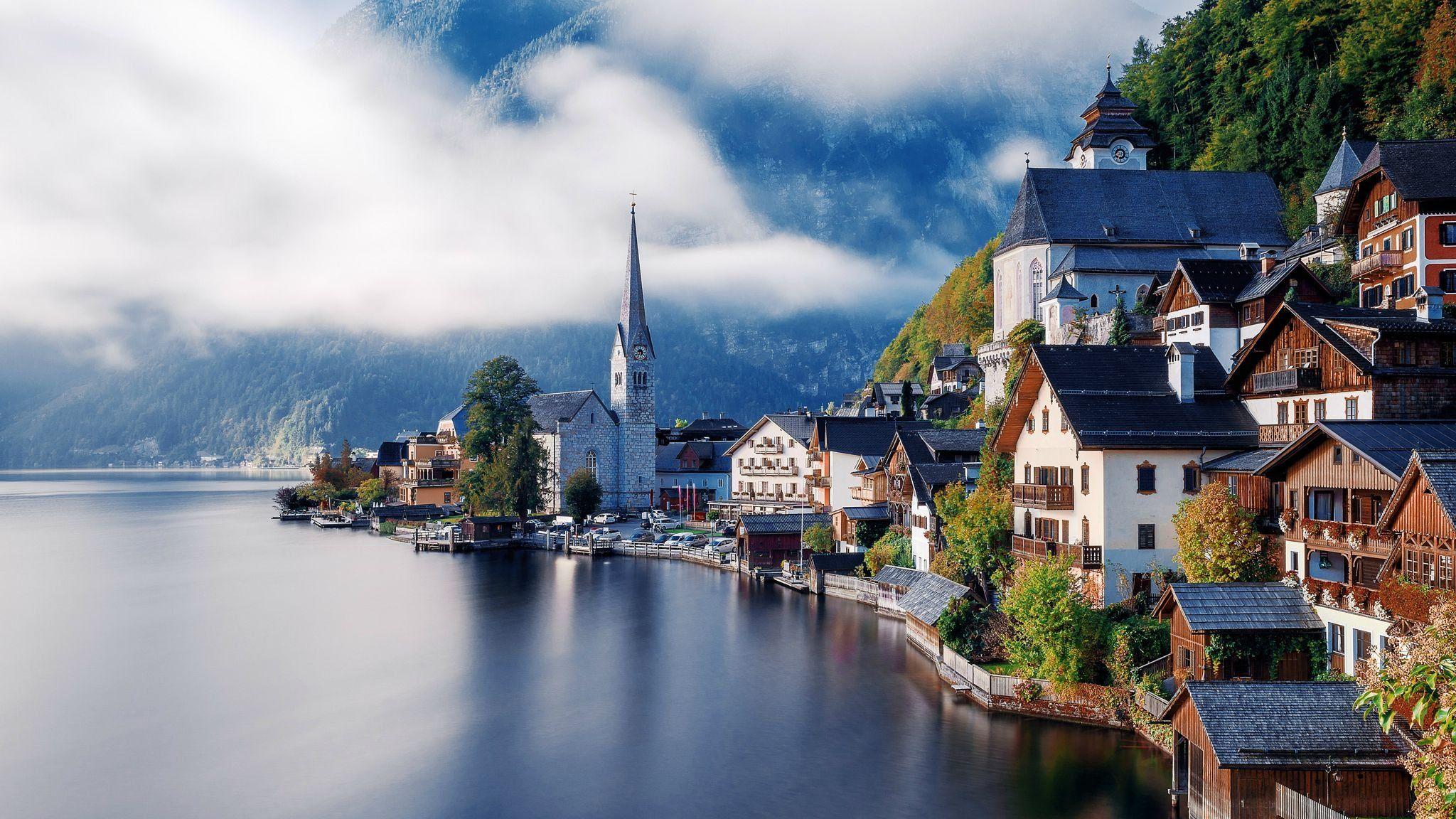 2048x1152 Hallstatt Village Austria Wallpaper Goisern