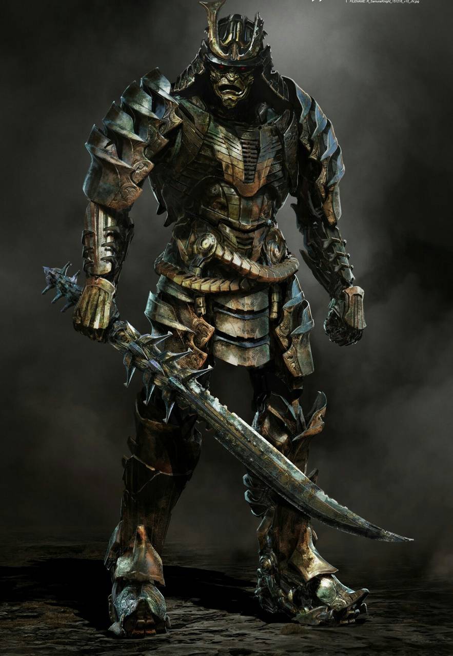 883x1280 black Samurai wallpaper