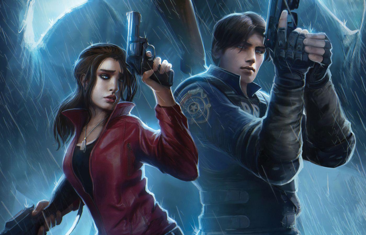 1400x900 Resident Evil Claire Redfield Chris Redfield 4k Art