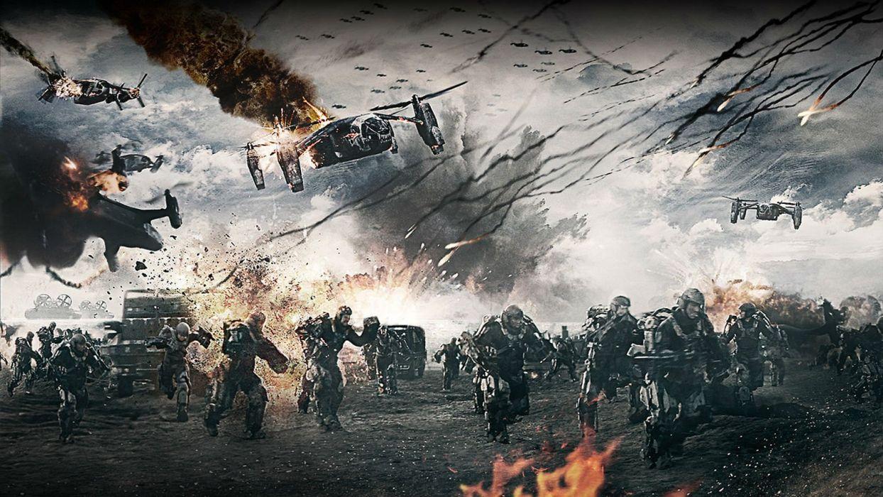 1244x700 EDGE OF TOMORROW Action Sci Fi Warrior Military Thriller Wallpaper
