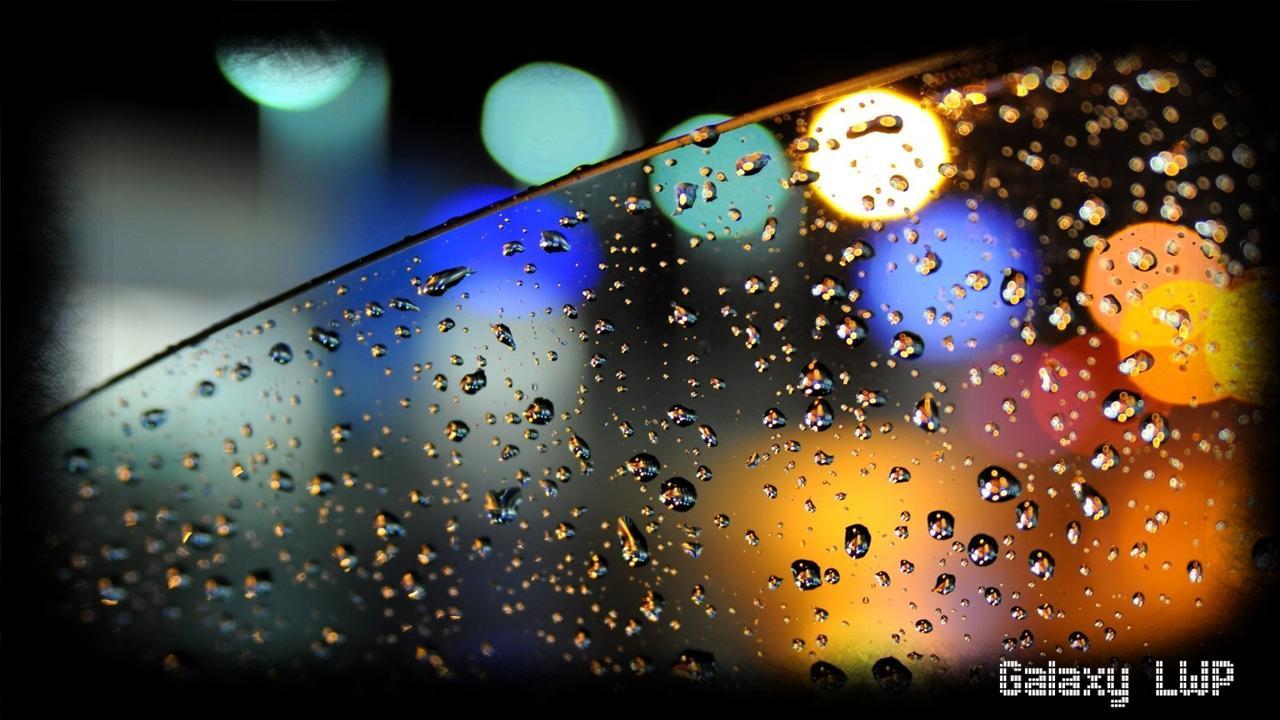 1280x720 Rain Window Wallpaper for Android