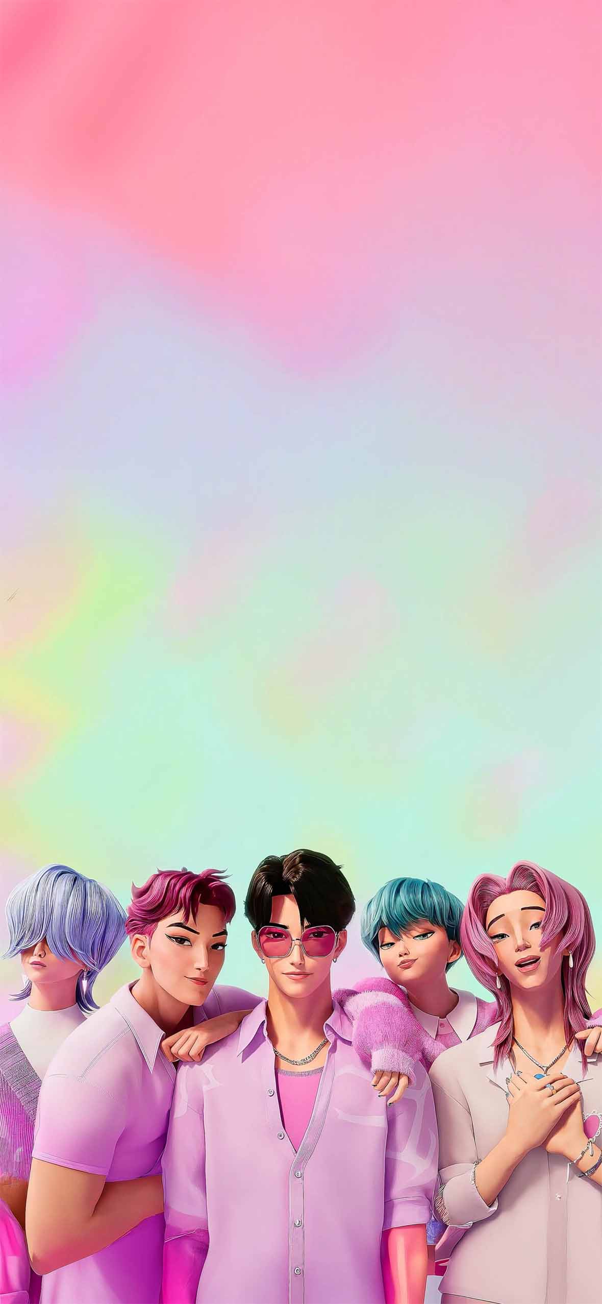 1180x2554 Kpop Demon Hunters Saja Boys Wallpaper
