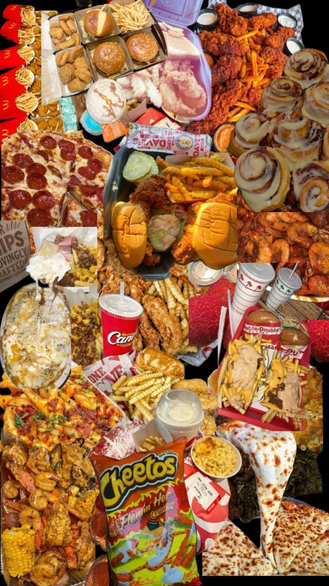 675x1200 Big back wallpaper. Junk food snacks aesthetic, Cute food wallpaper, Food collage