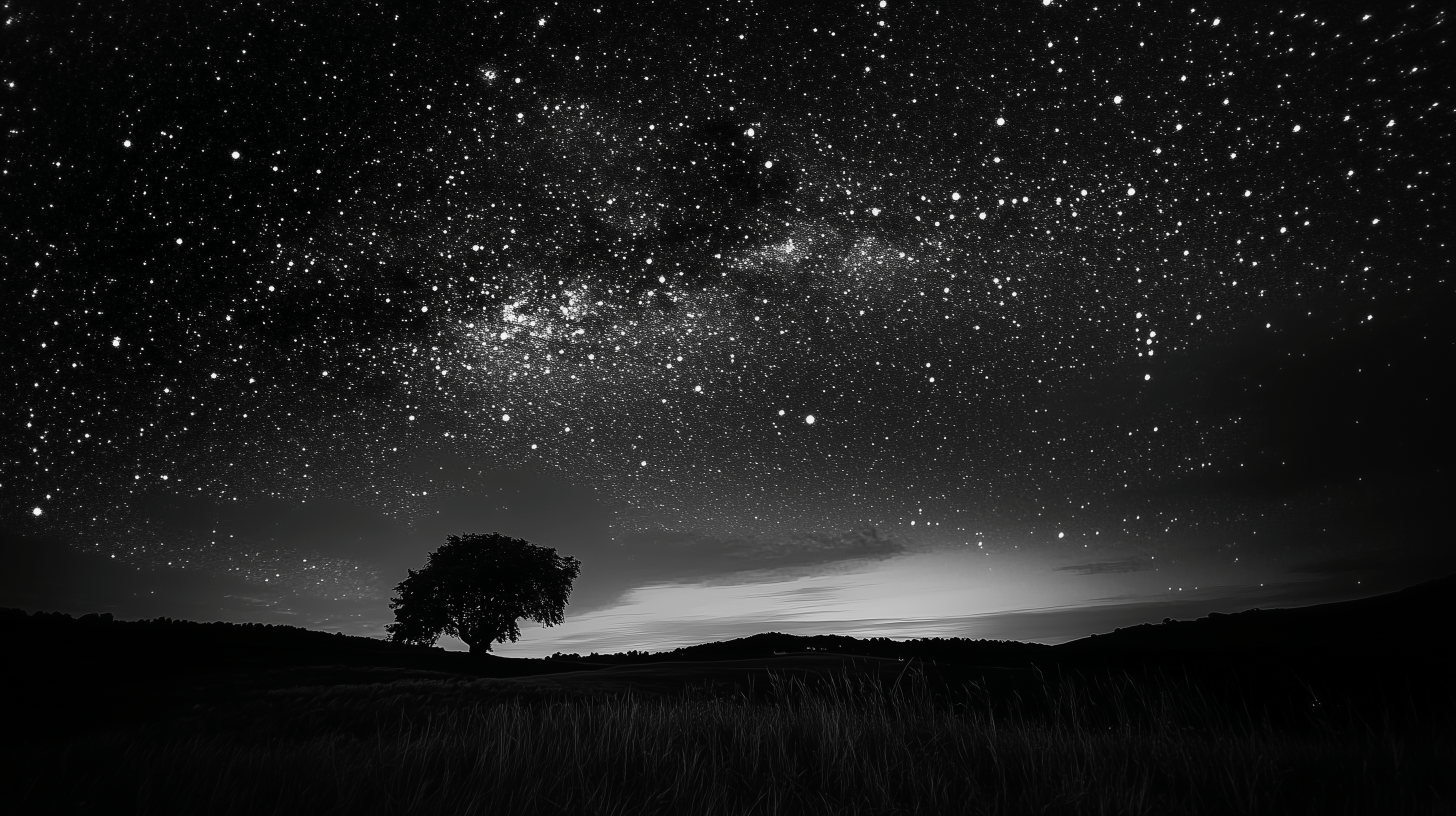 2912x1632 HD Wallpaper: Dark Black Starry Sky