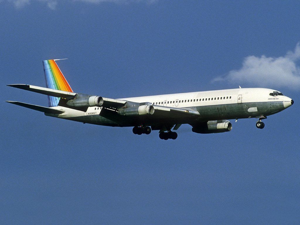 1024x768 N5065T Boeing 707 323C. On Final At Dublin After A Short Pe