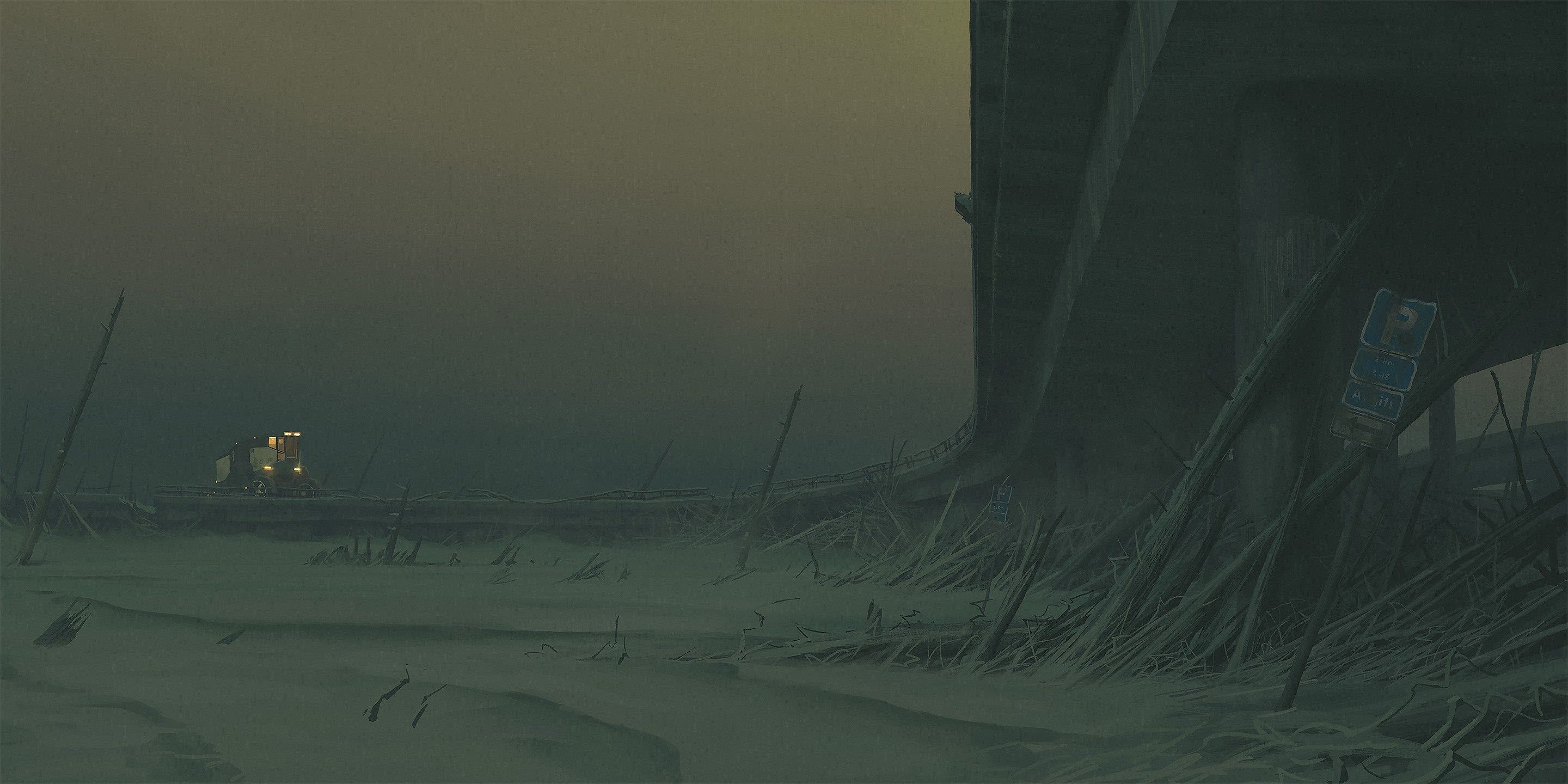 2880x1440 TALES FROM THE LOOP HD wallpaper