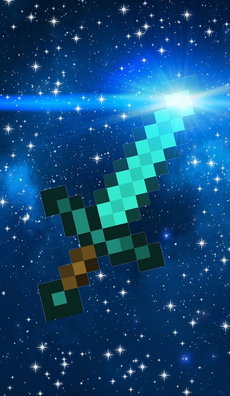 800x1373 HD minecraft sword wallpaper
