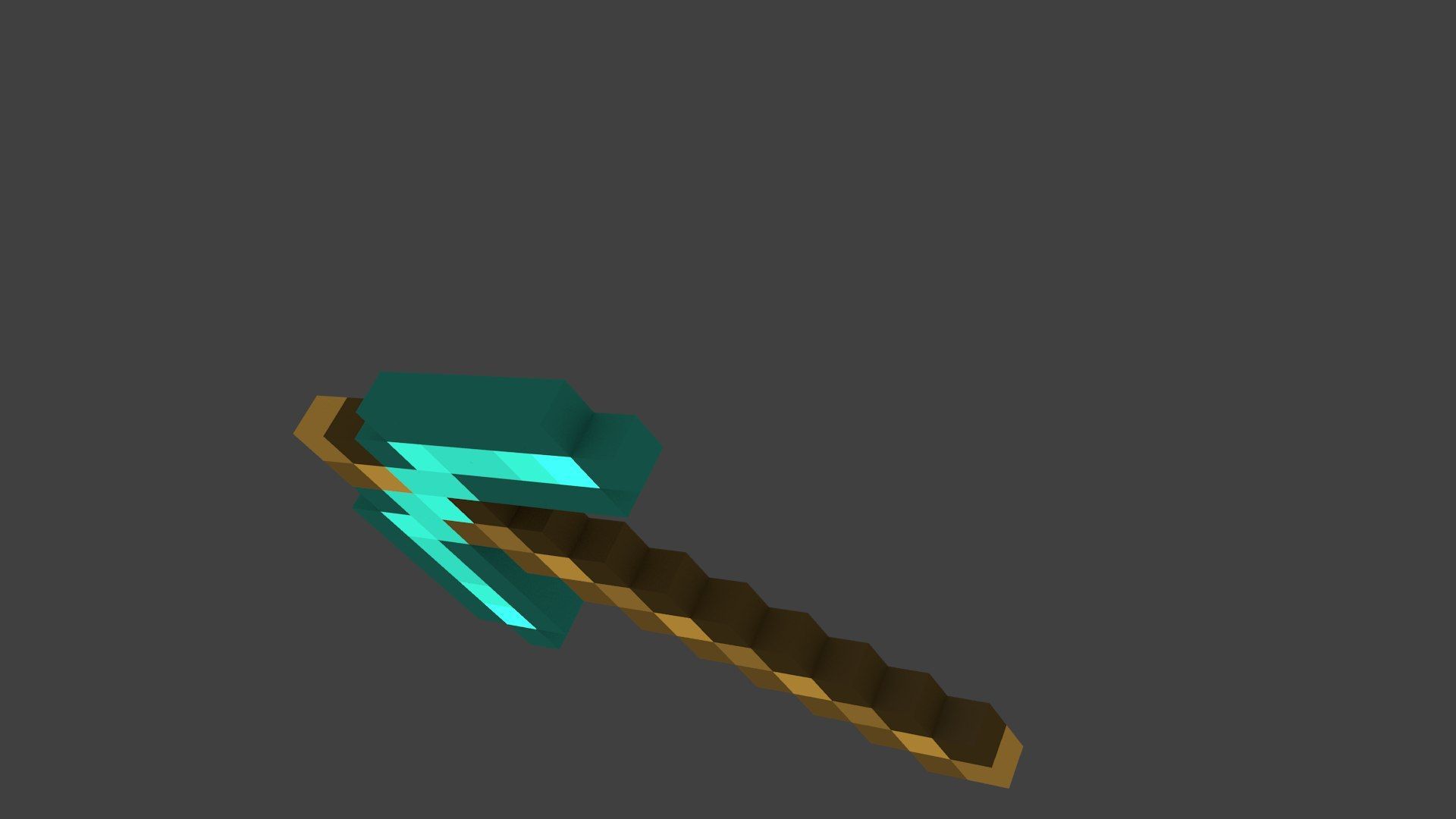 1920x1080 Free Minecraft Pickaxe 3D Model
