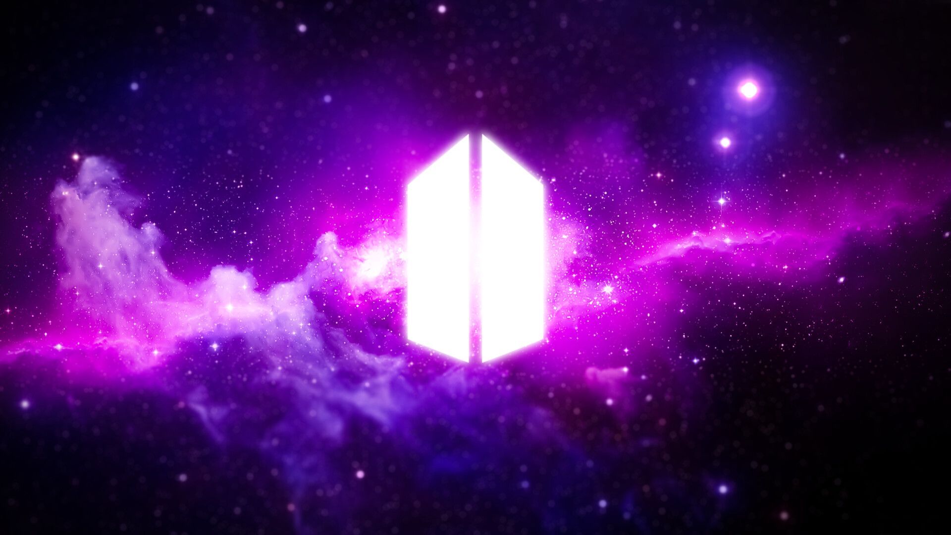 1920x1080 Purple Nebula Galaxy BTS ARMY 4K Wallpaper