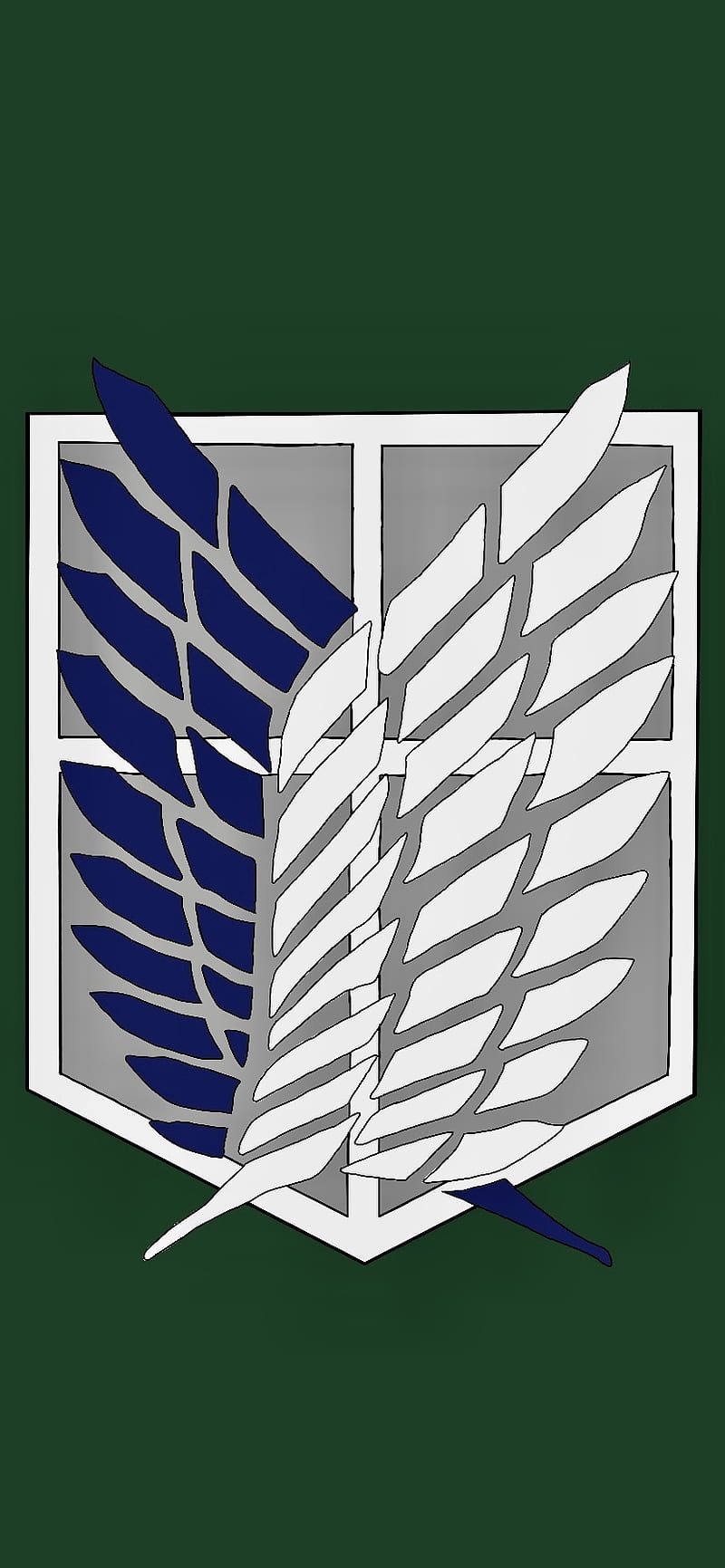 800x1731 Wings of dom, anime, attack on titan, digital art, eren jeager, scout regiment, HD phone wallpaper