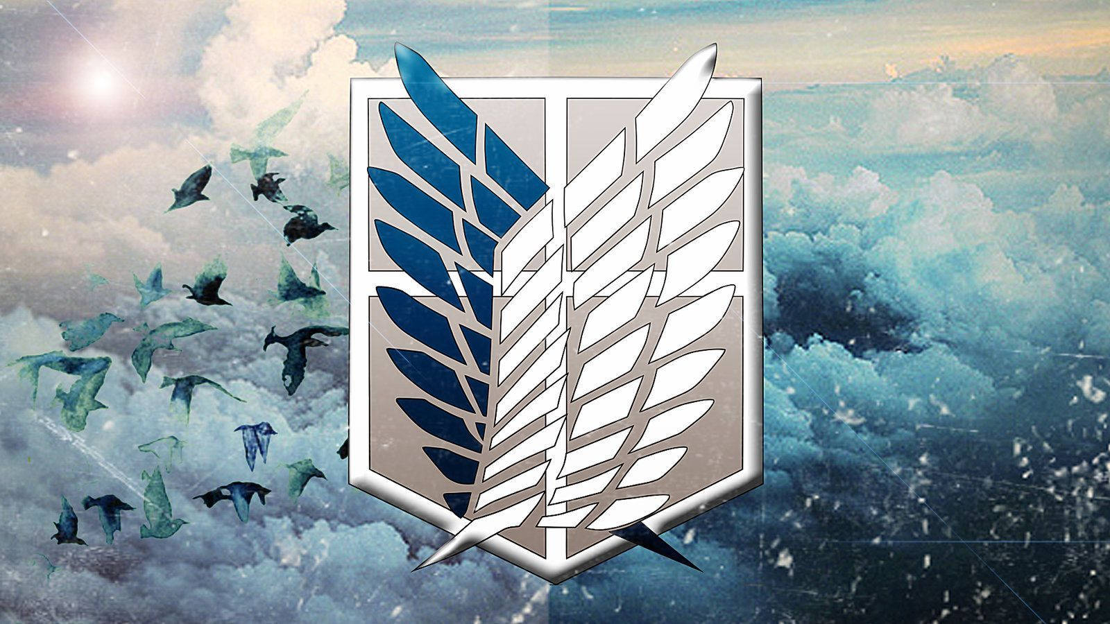 1600x900 Download Minimalist Attack On Titan Logo Wallpaper