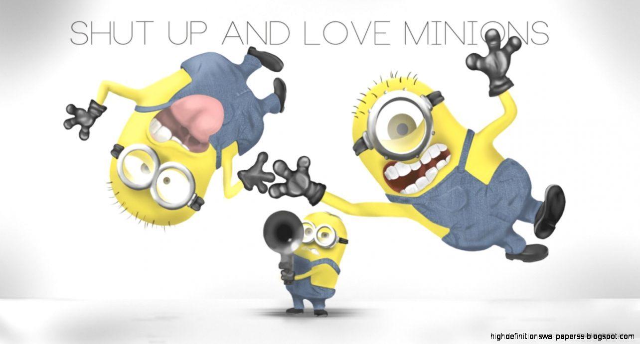 1284x691 Shut Up And Love Minions HD Wallpaper. High Definitions Wallpaper