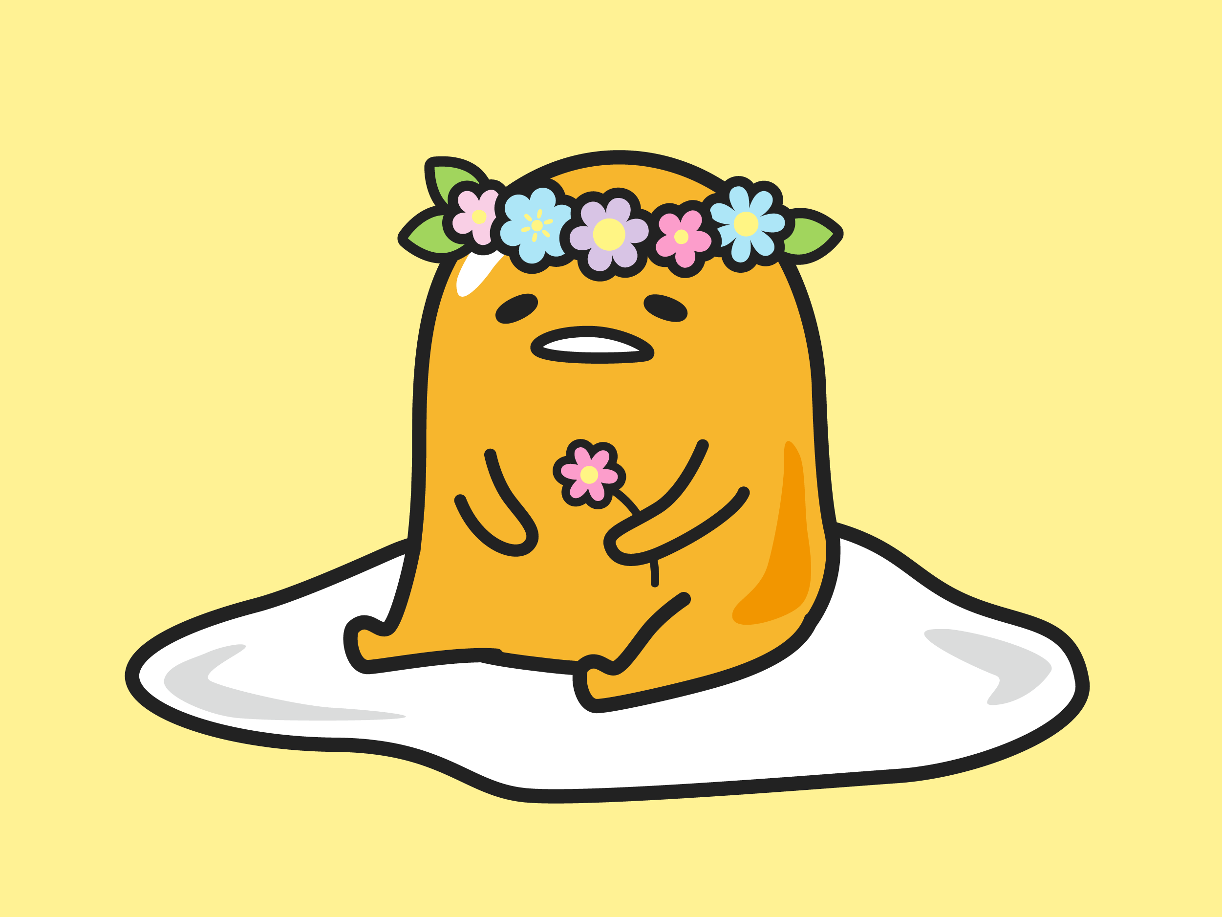 2501x1876 Artistic Gudetama Charm HD Wallpaper